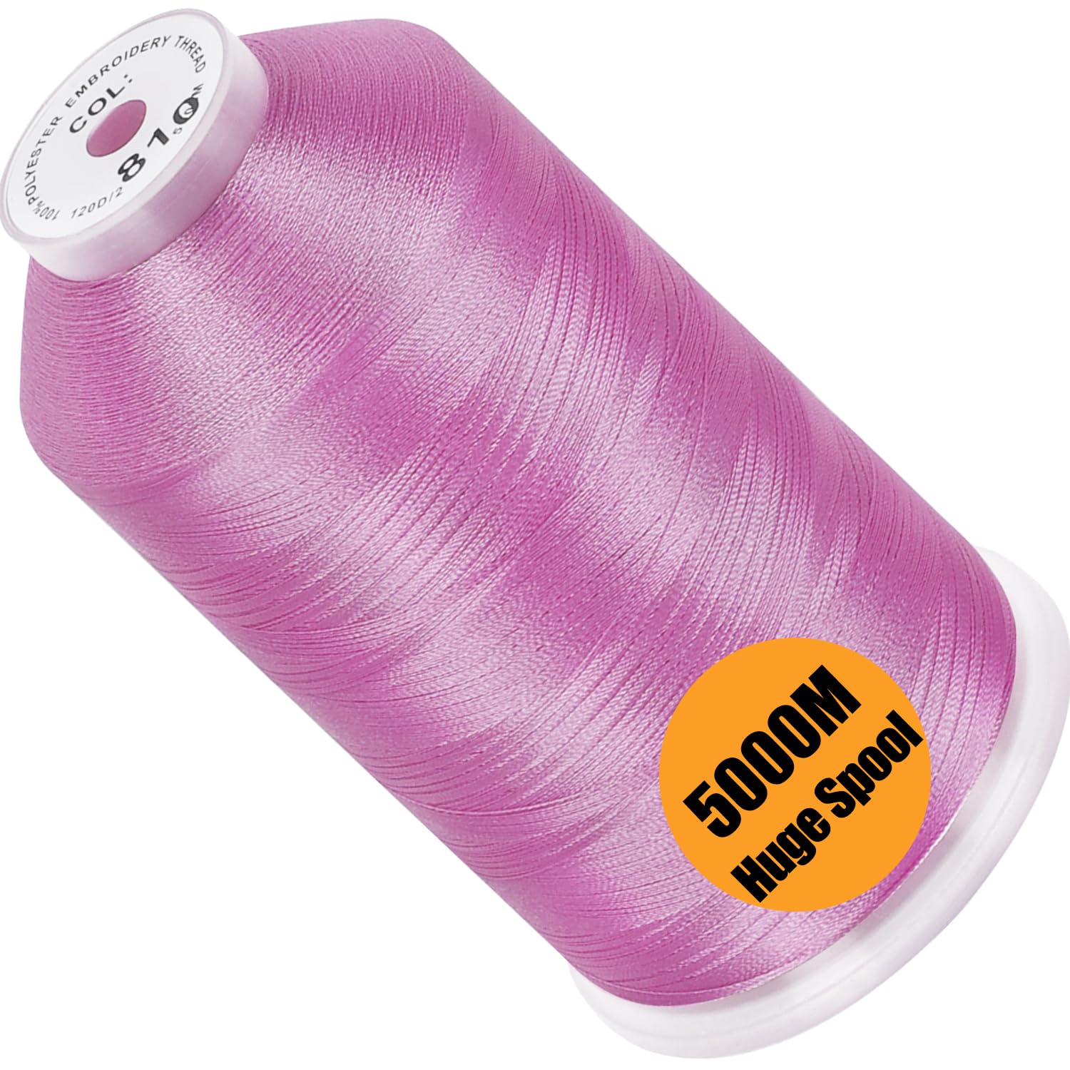 New brothread 5000M Huge Spool Embroidery Machine Thread - Light Lilac