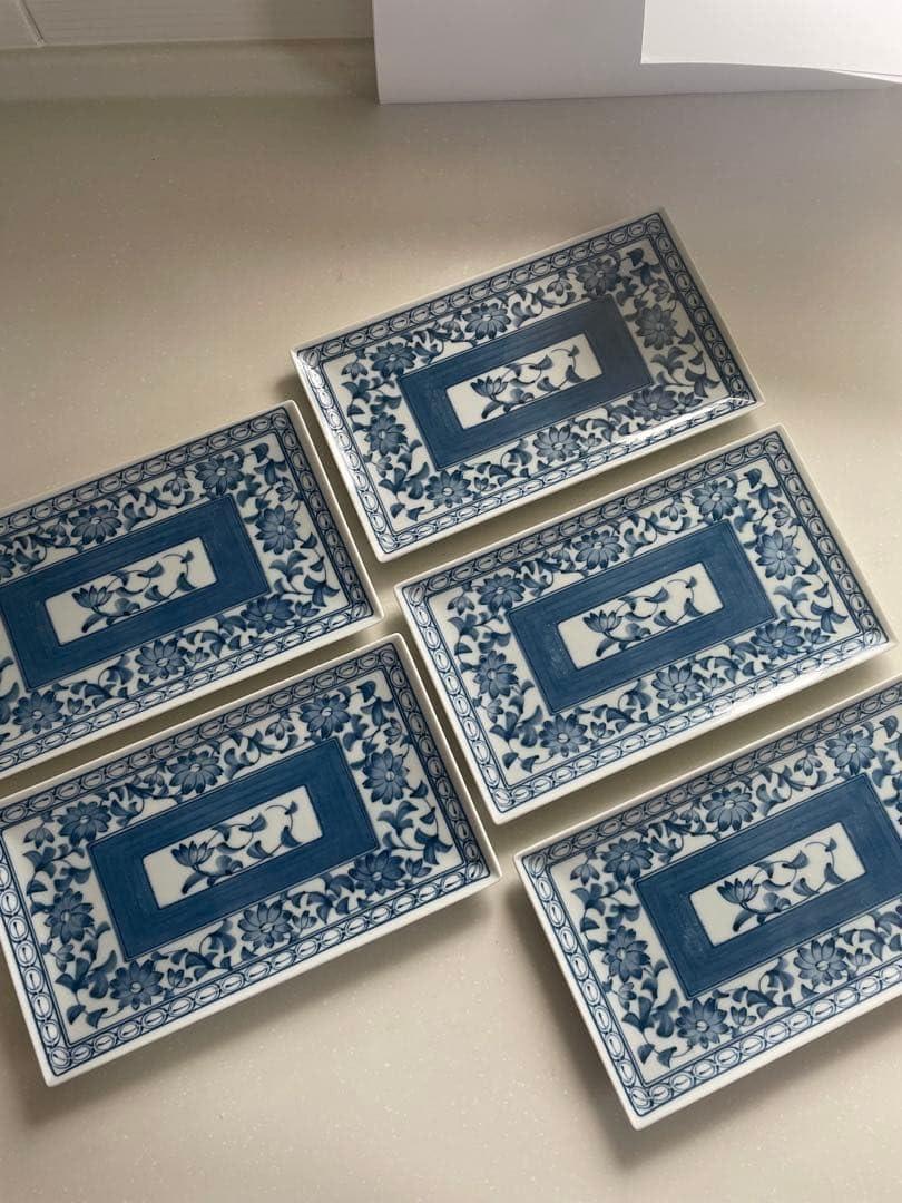 美濃焼　ひろ窯　藤井敬之作　 花柄六寸皿　5枚セット 美濃焼 ひろ窯 藤井敬之作 花柄六寸皿 5枚セット