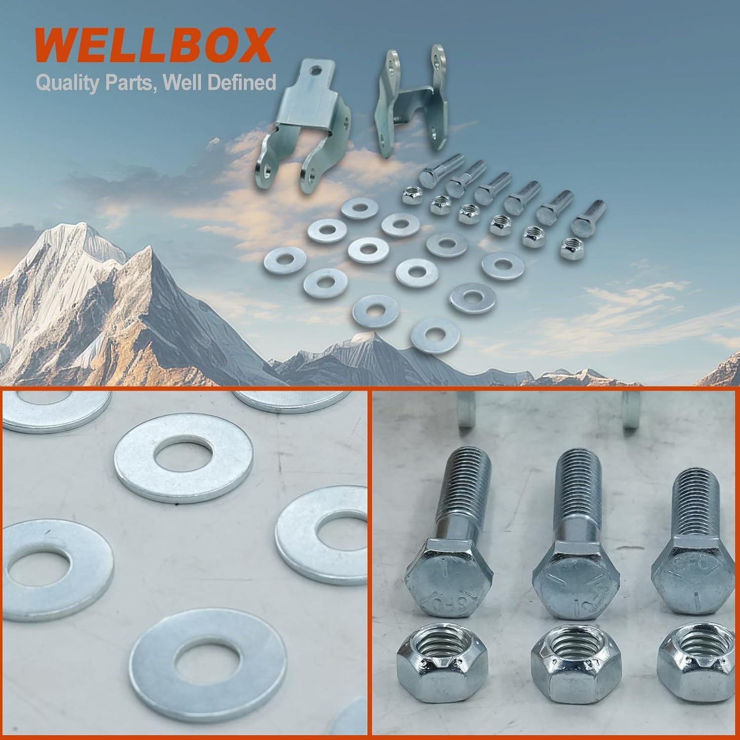 WELLBOX Rear Lowering Shock Extenders Compatible with 2007-2018 GMC Sierra 1500, 2007-2018 Chevrolet Silverado 1500, for 2019 Silverado/Sierra 1500 (Classic Body Style ONLY)