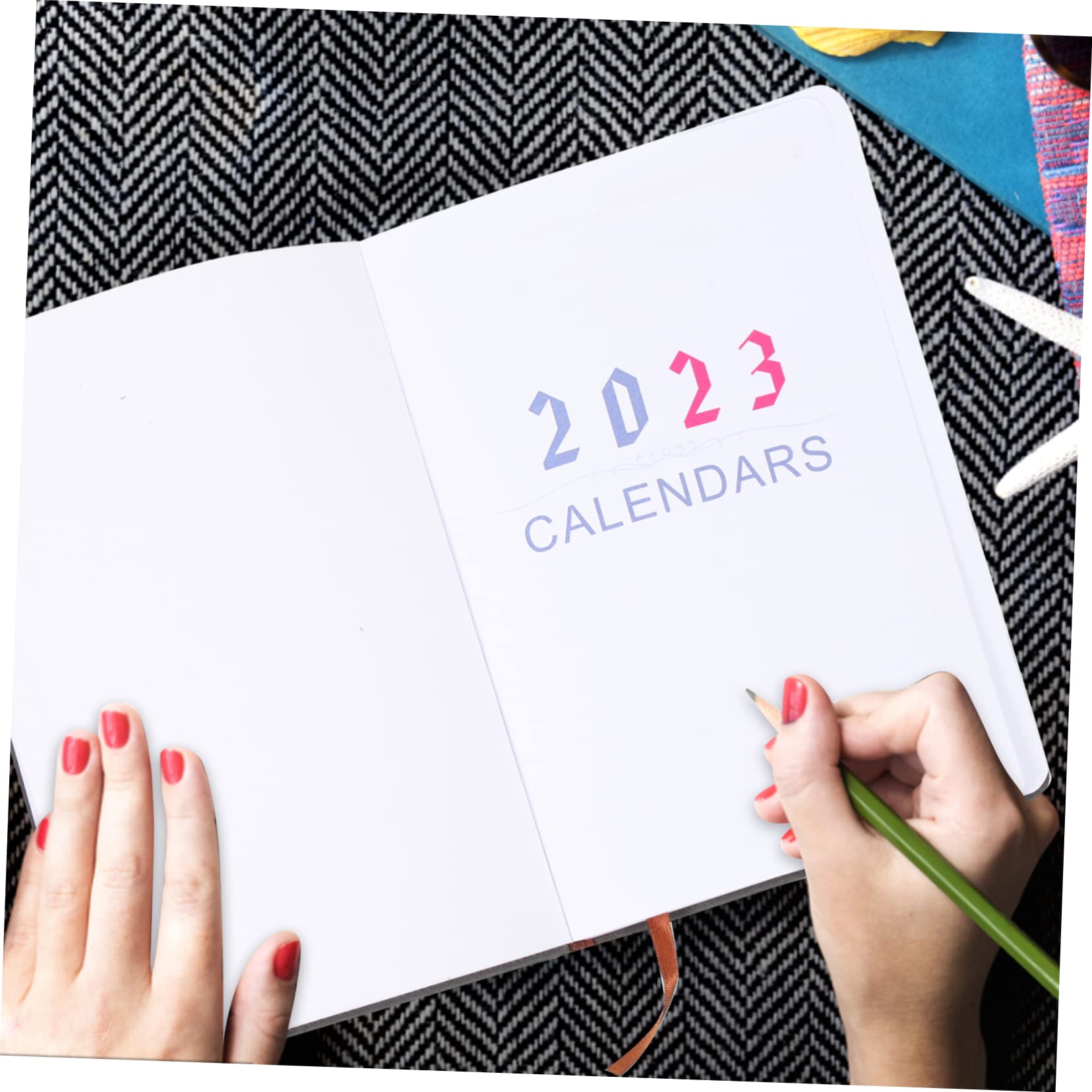 Tofficu 3piezas Planificador Diario Notas y Calendario Para Estudio y Trabajo Casa Agenda Inglés Diseño y Compacto Para Llevar Todas Partes