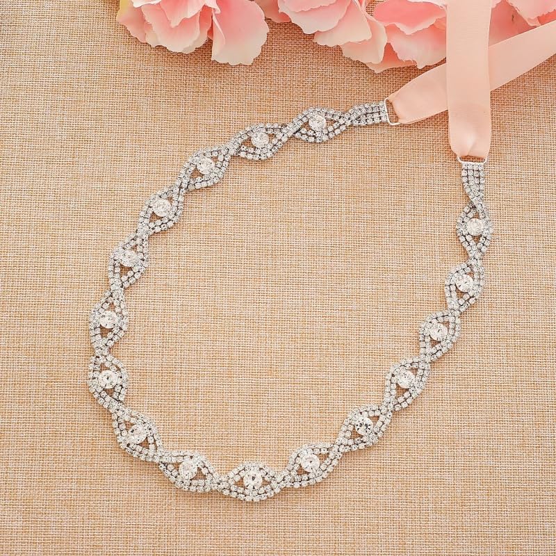 Bridal Rhinestones Belt Handmade Crystal Belts Elegant Evening Dress Accessories for Wedding Dress Bridesmaid4