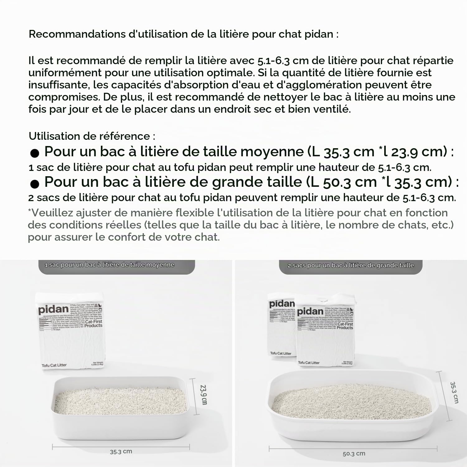 pidan Litiere Tofu pour Chats, Agglomerante, 4 x 2,4 kg - 24 L