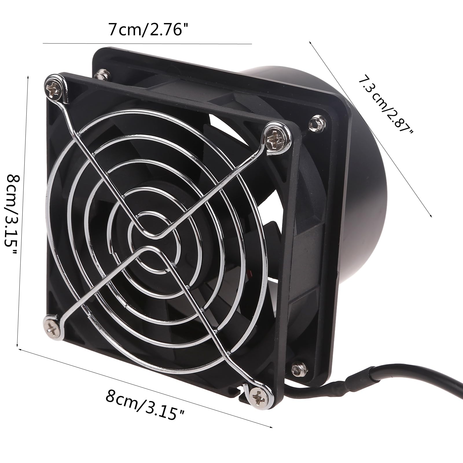 Aspiratore compatto e portatile con tubo di condotto e tubo di ventilazione per cucina e bagno, assorbitore di saldatura alimentato tramite USB