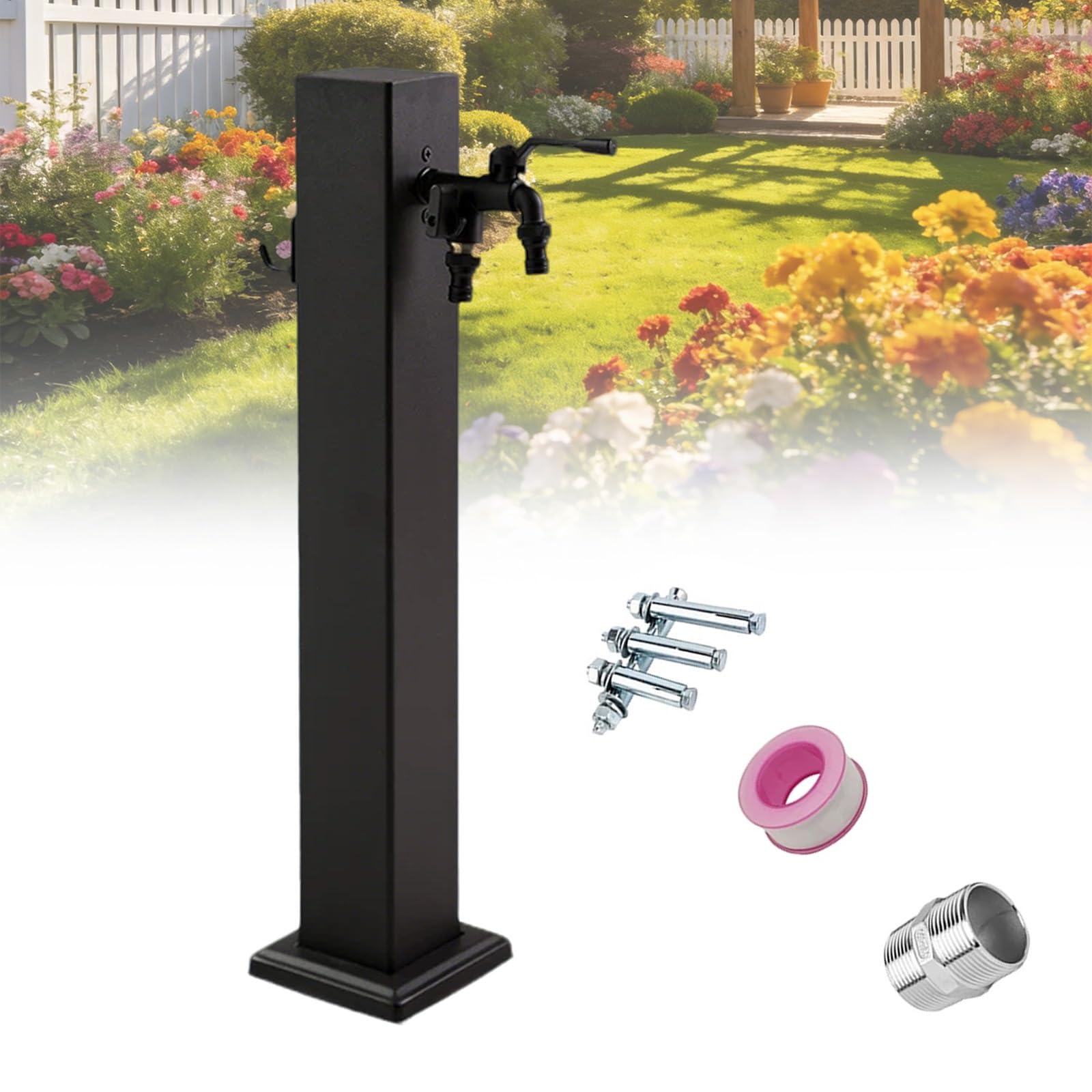 XDLEDMKIZ Water Spigot,Outdoor Vertical Garden Water Column, Freeze Proof Hydrant for Irrigation and Washing