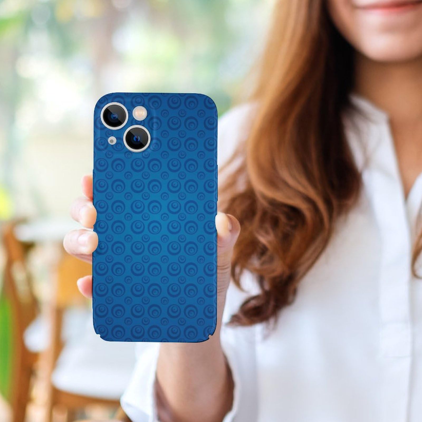 Apple iPhone 13mini 青色 ケース付き Amazon.co.jp: iPhone 13 Miniケース ブルー 円形 水玉 iPhone