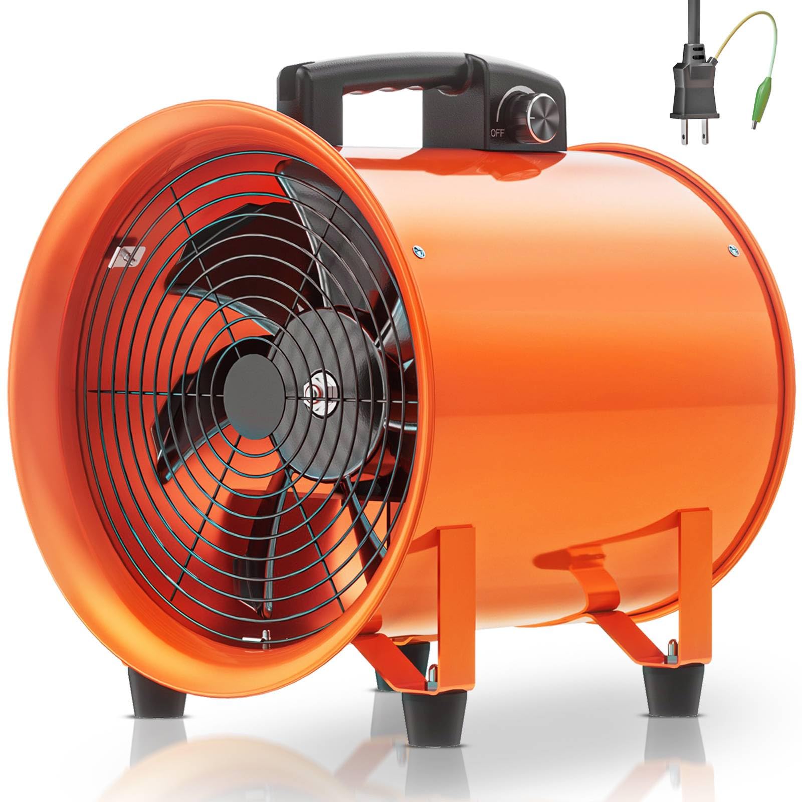 Amazon.co.jp: Hon&Guan 送風機 業務用 250mm ポータブルファン 工場扇