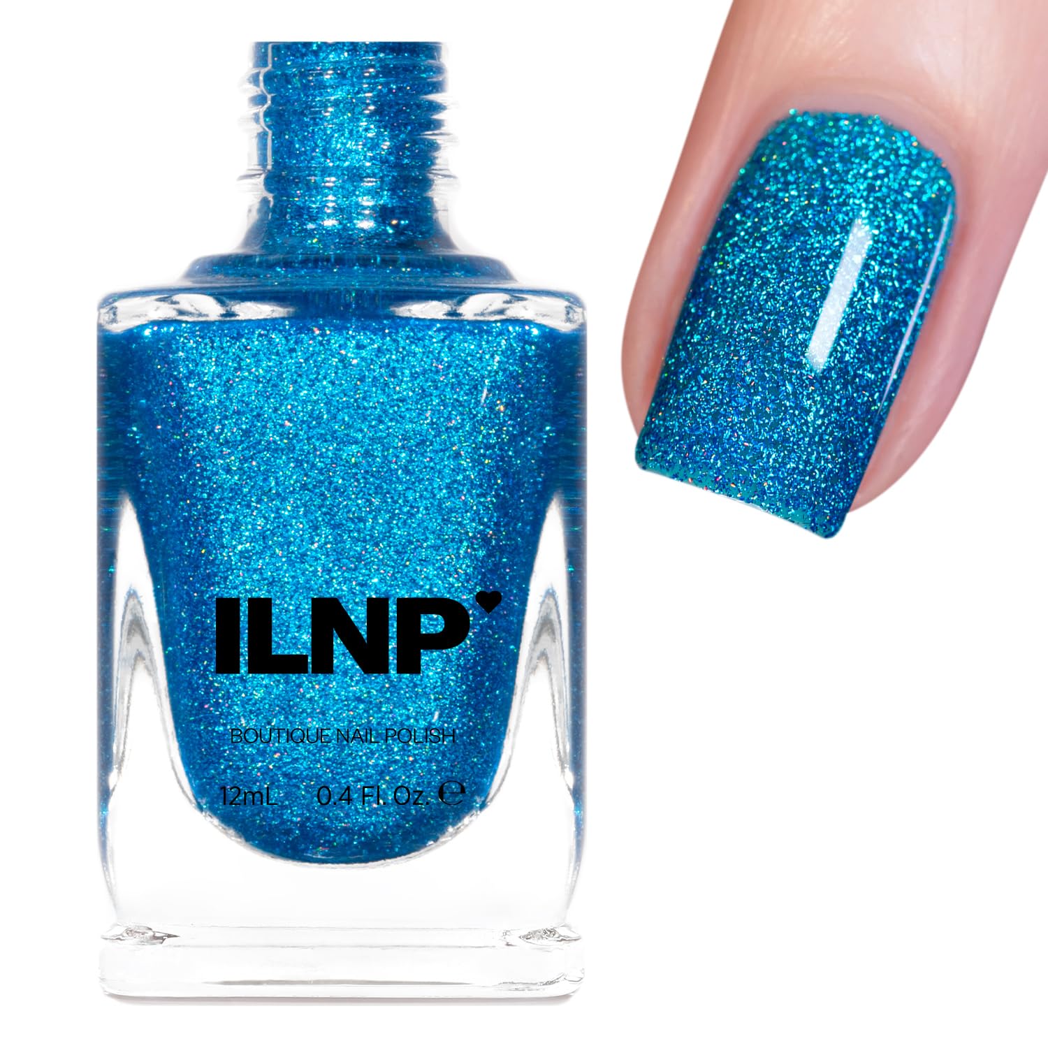 Amazon.com : ILNP Cannonball - Vibrant Cerulean Holographic Nail Polish :  Beauty & Personal Care