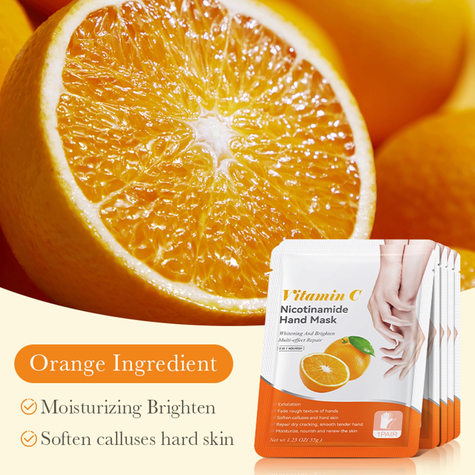 Vitamin C Whitening and Nutritious Hand Mask, 1 g (Pack of 1) - Image 2