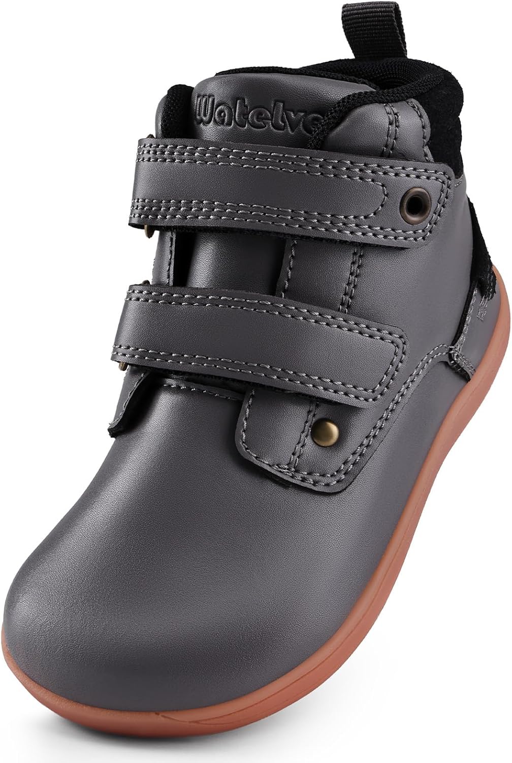 WateLves Toddler Little Kids Wide Barefoot Shoes Girls Boys Fashion Boots High Top Hook and Loop Sneaker Casual Lightweight Walking Shoes