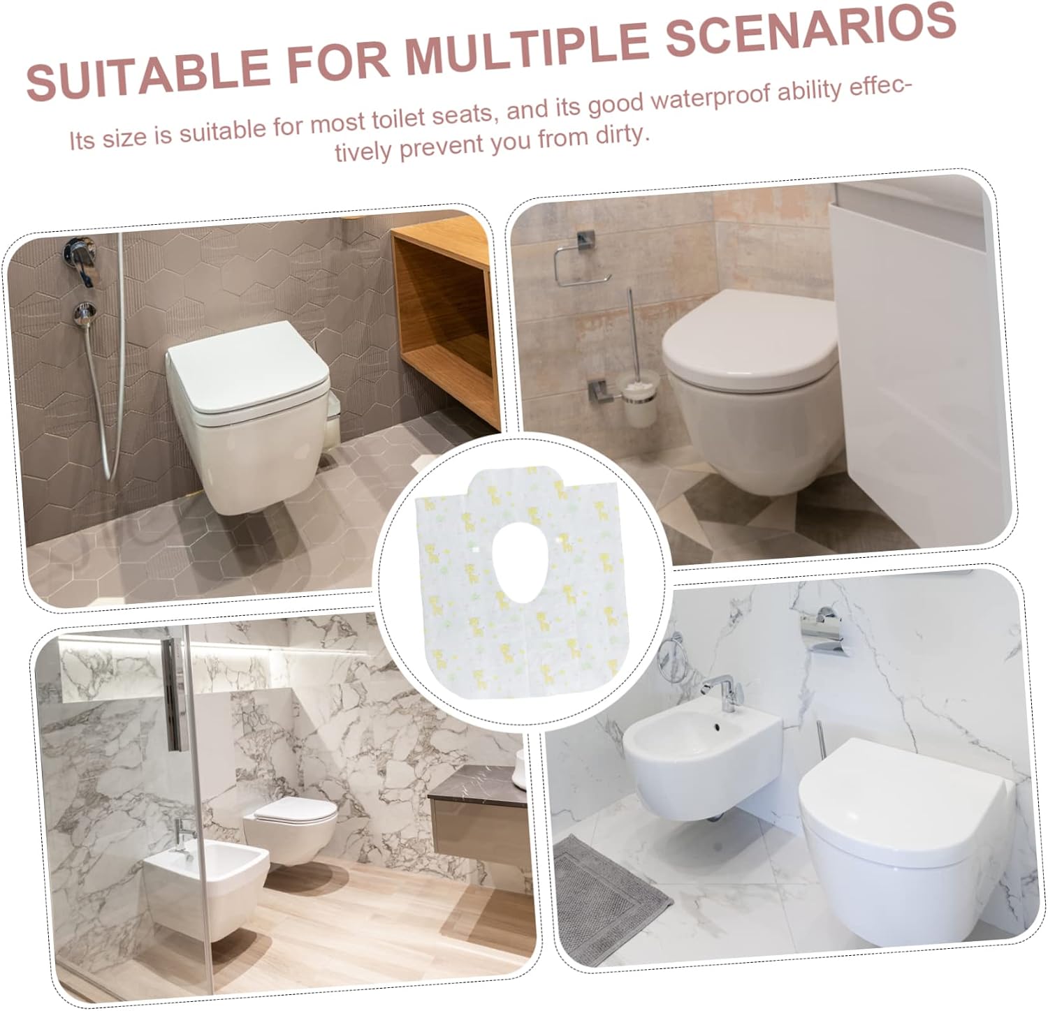 SOLUSTRE 10pcs Covers Toilet Disposal Toilet Seat Covers Disposable Seat Pad Travel Easy Storage