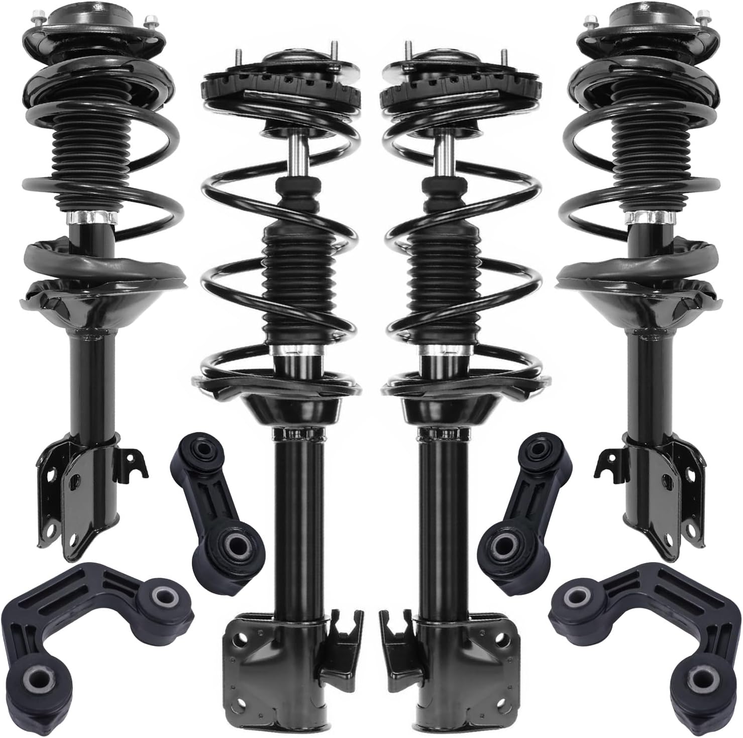 Detroit Axle 8‑Piece Complete Strut and Sway Bar Link Kit for 2002–2003 Subaru Impreza