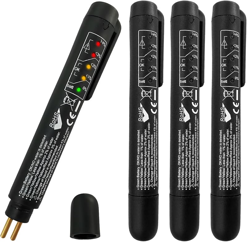 Caneta Testadora de Fluido de Freio FSTURIOS para DOT 3, DOT 4 e DOT 5.1 – Kit com 4 unidades