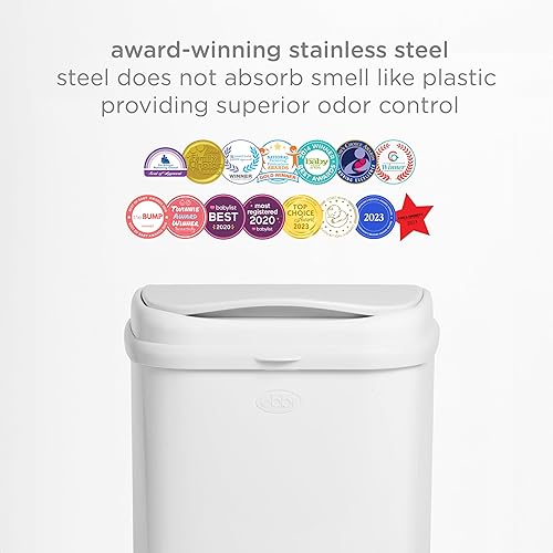 Vista 59 de Ubbi - Cubo de bloqueo de olor de acero, no requiere bolsa especial, ahorro de dinero, galardonado, cubo de pañales imprescindible para el Mármol