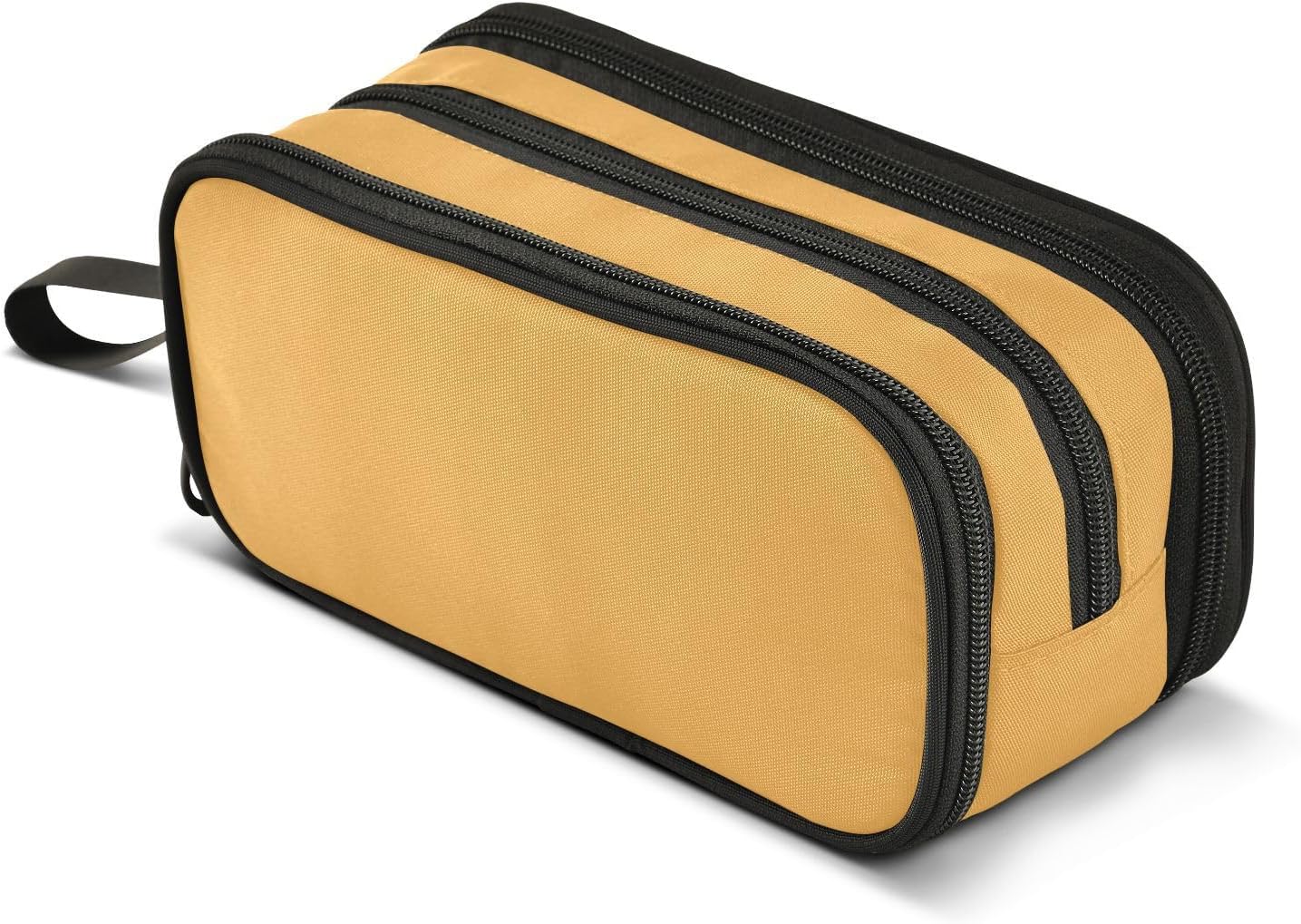 Mustard Yellow Pencil Case Pouch Big Capacity Portable