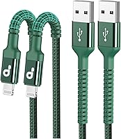 Vista 8 de Cable de carga corto para iPhone de 1 pie, paquete de 2 cables Lightning USB con certificación MFi de Apple, cable de carga para iPhone, cable
