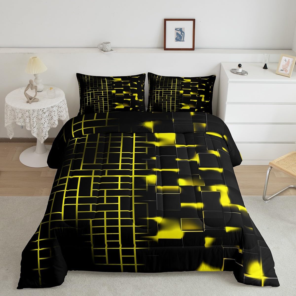 Castle Fairy Geometric Abstract Full Size Comforter Sets