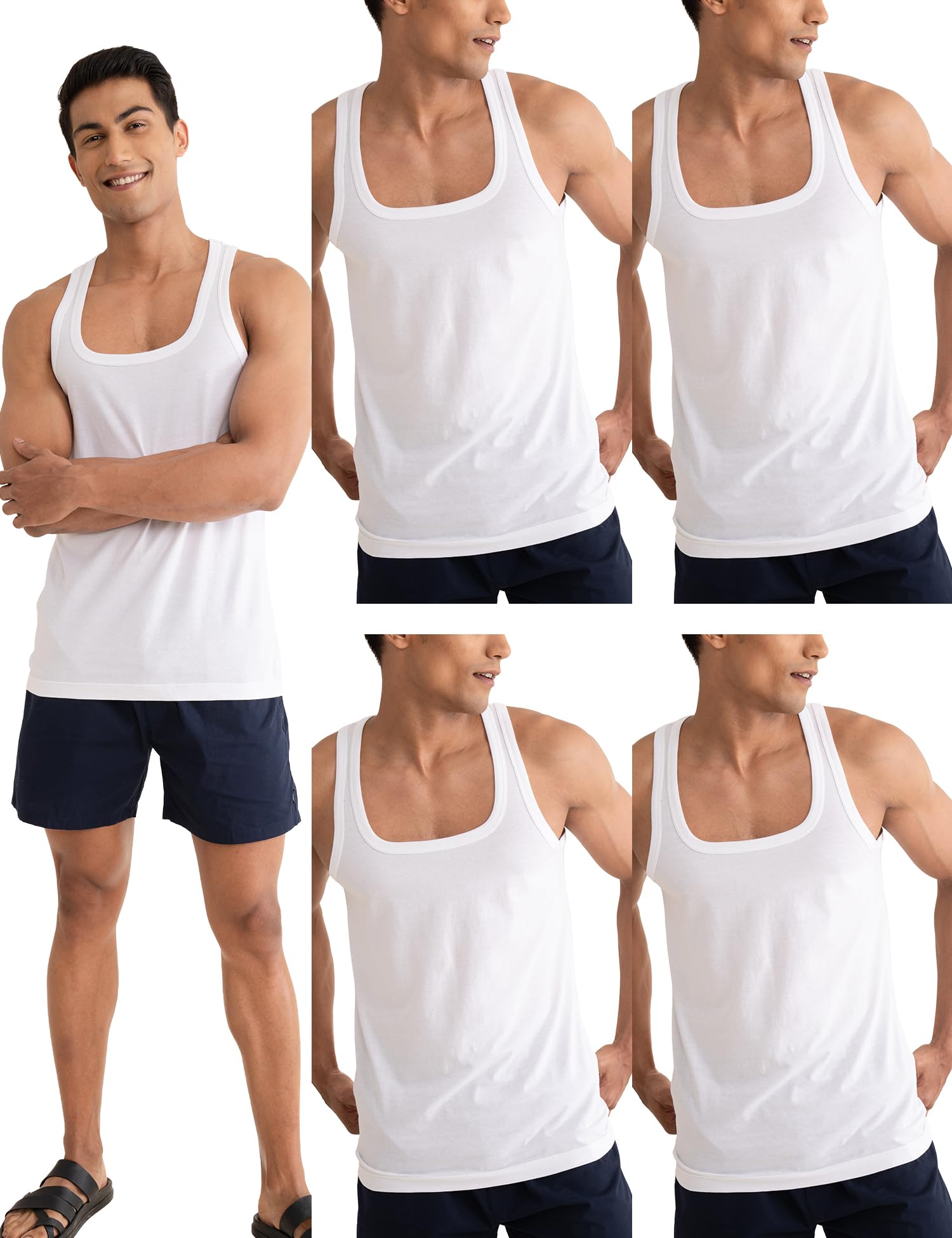 DAMENSCH Neo-Cotton, Anti-Bacterial, Square Neck, Shape Retaining Vest, 100% Cotton Banyan for Men, Buttery Soft Inner Baniyan-picture-55