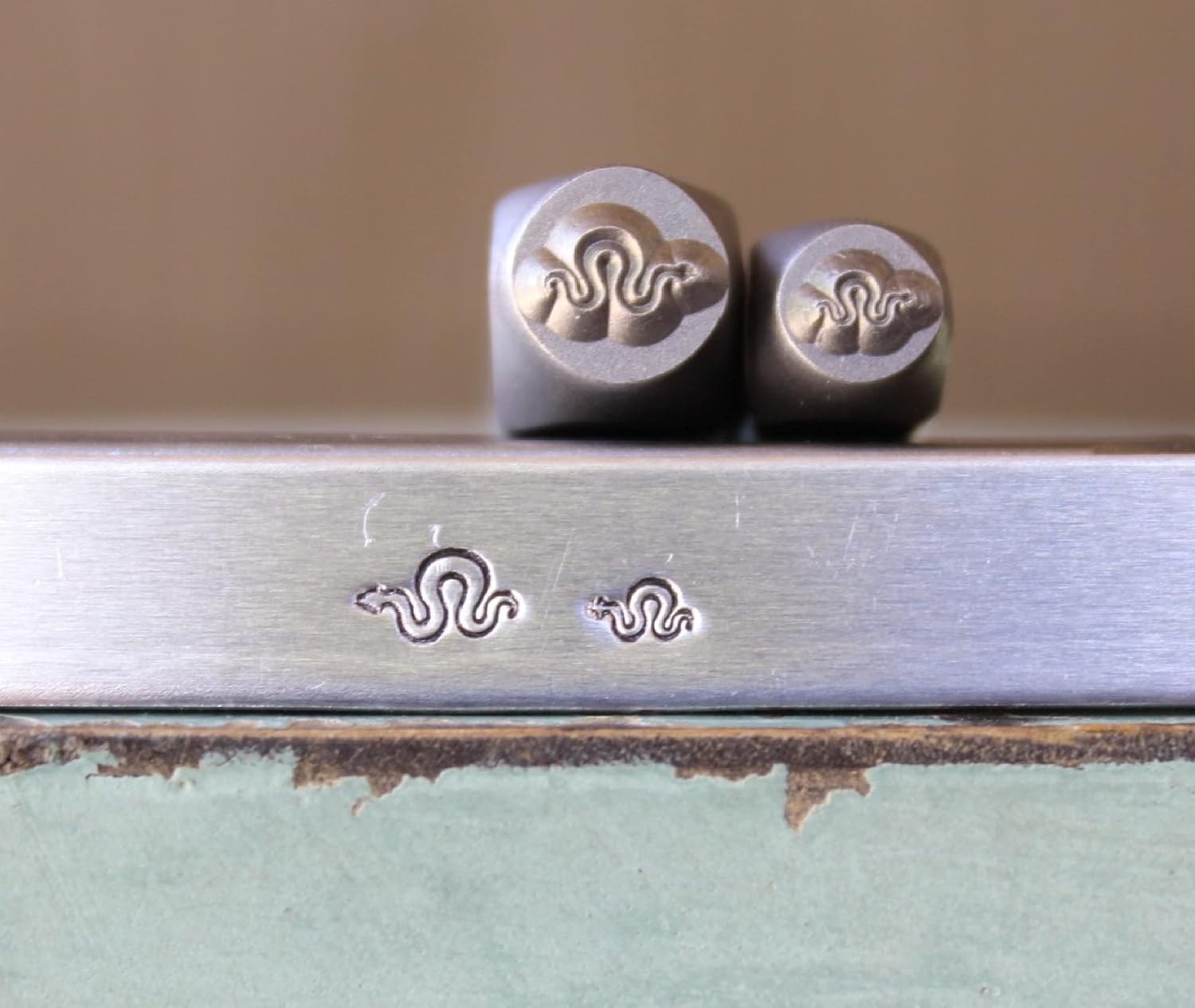 4mm and 6mm Southwest Snake 2 Metal Punch Design 2 Stamp Set - Supply Guy - CH-469470