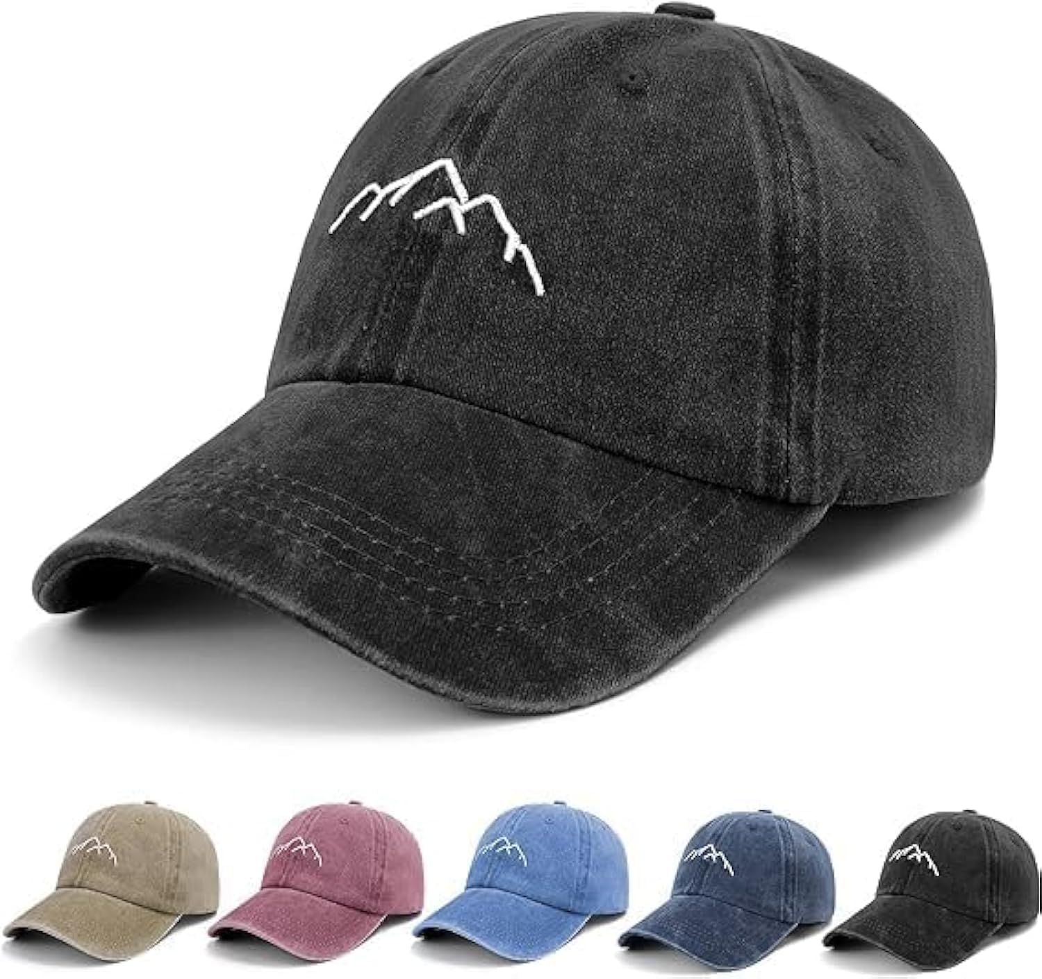 100% Cotton Baseball Cap - The Perfect Golf Dad Hat for Men and Women, Featuring an Adjustable Size for Running Workouts and All Your Favorite Outdoor Activities (1, Grey)