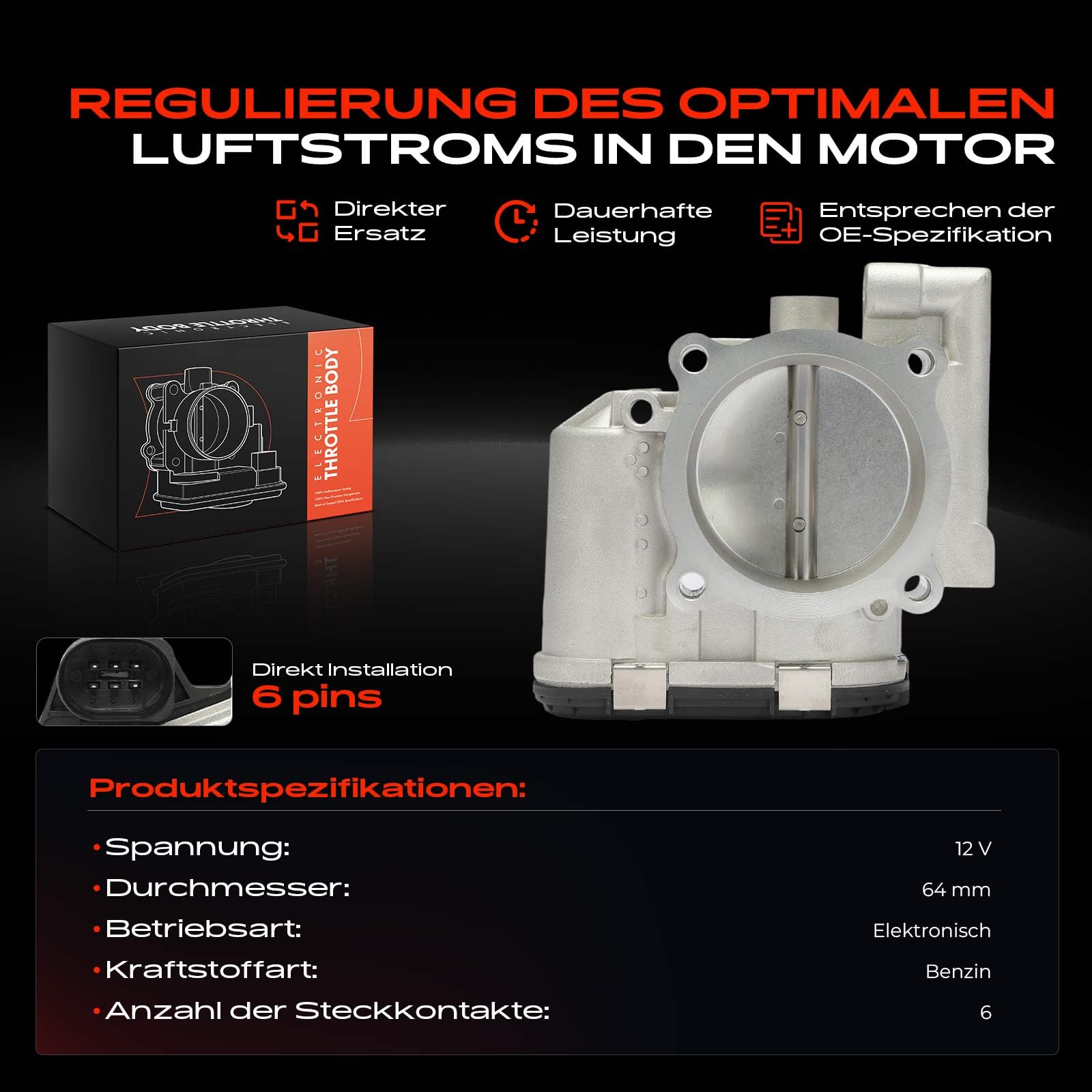 Frankberg Drosselklappenstutzen Benzin Kompatibel mit Leon 1M1 2.8L 2001-2006 Toledo II 1M2 2.3L 1998-2003 Bo.ra 1J2 2.3L 2.8L 1999-2005 New Beetle 1C1 9C1 Replace# 0280750097