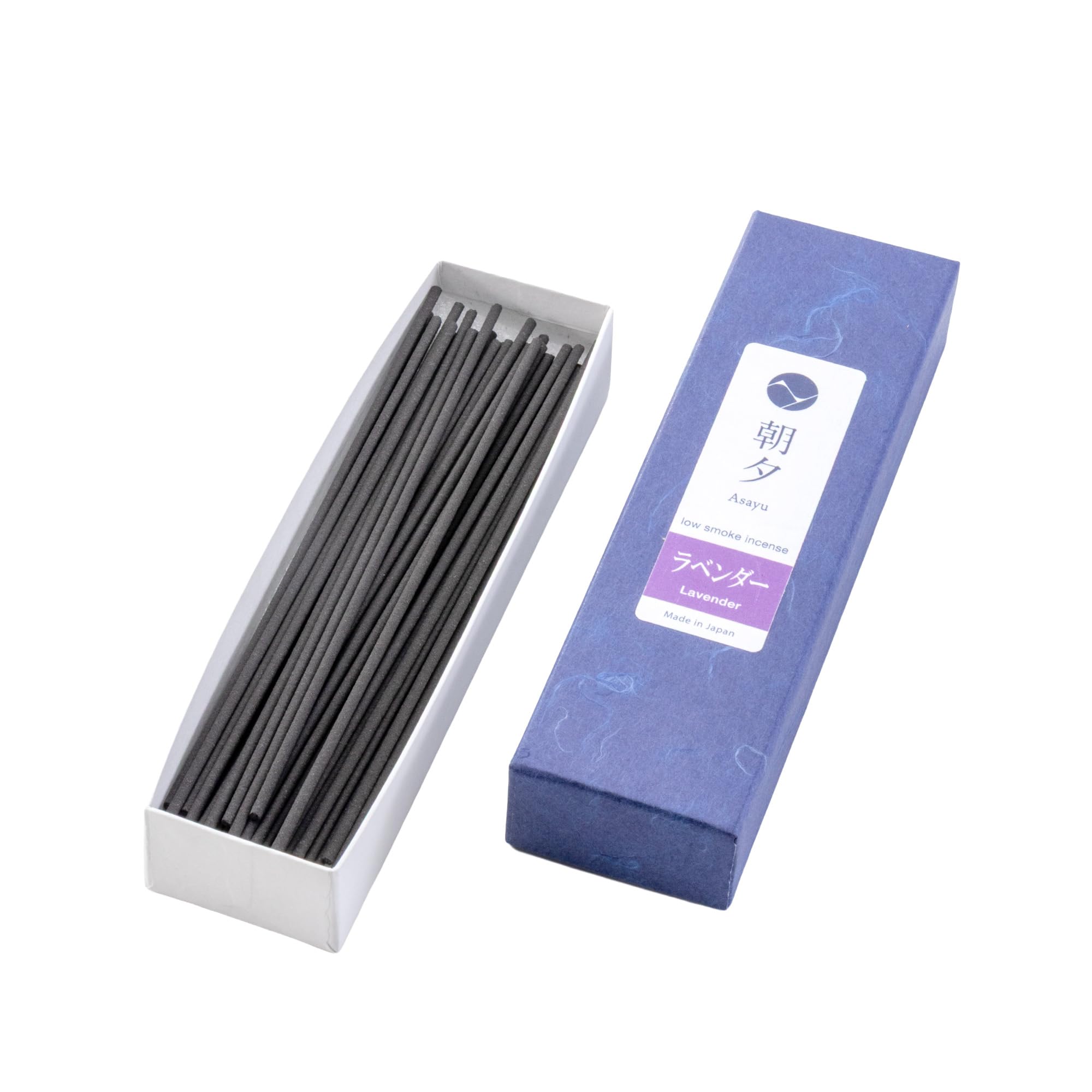 Asayu Japan Low Smoke Japanese Incense Sticks 20gr, Lavender Scent for Relaxation and Sleep, Made in Japan Aromatherapy - Lavender 20g