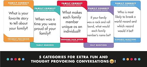 Miniatura 3 de 100 tarjetas de conversación para niños, preguntas atractivas y iniciadores de conversación, juegos de cartas familiares para fortalecer la relación