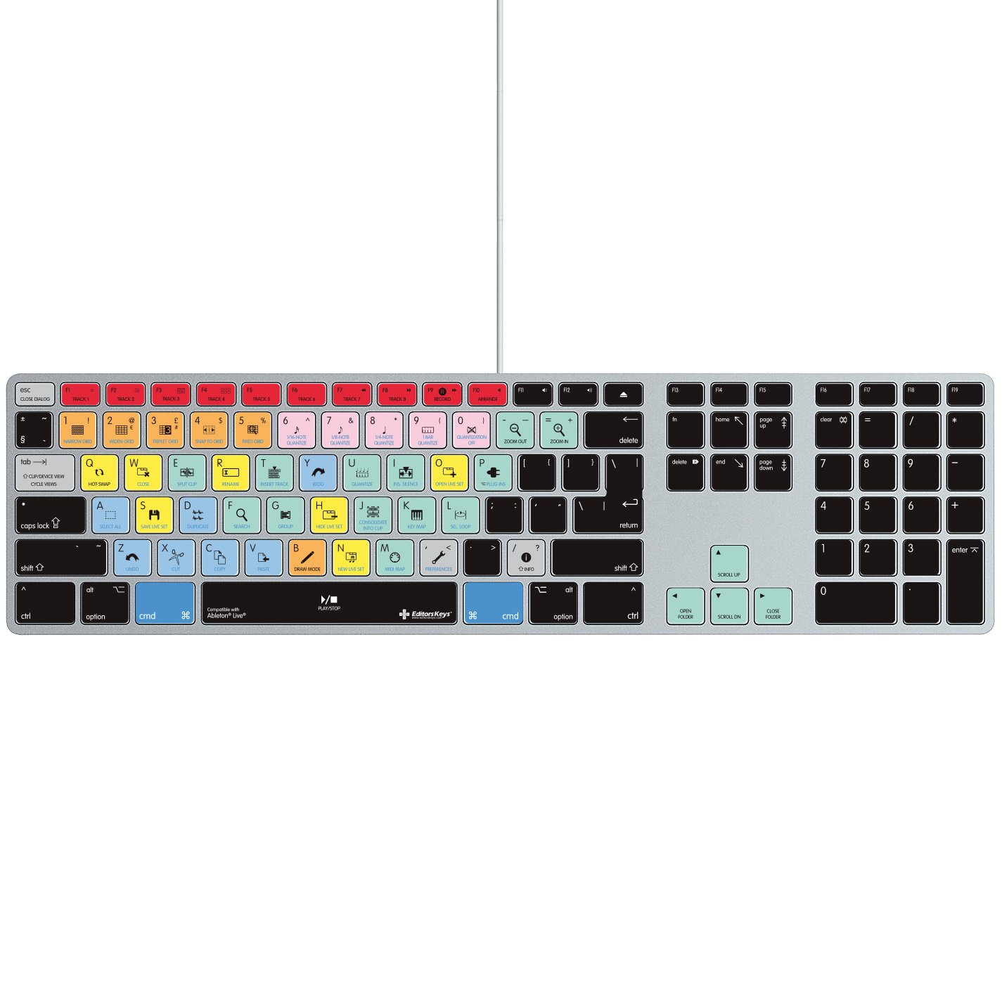 Ableton Live Keyboard Cover for Apple iMac Wired Keyboard