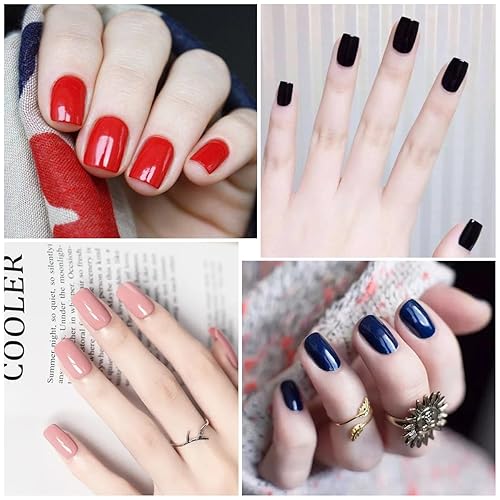 Vista 32 de 20 hojas de 440 calcomanías autoadhesivas de esmalte de uñas para mujeres y niñas, calcomanías de uñas degradadas con purpurina para uñas de gel