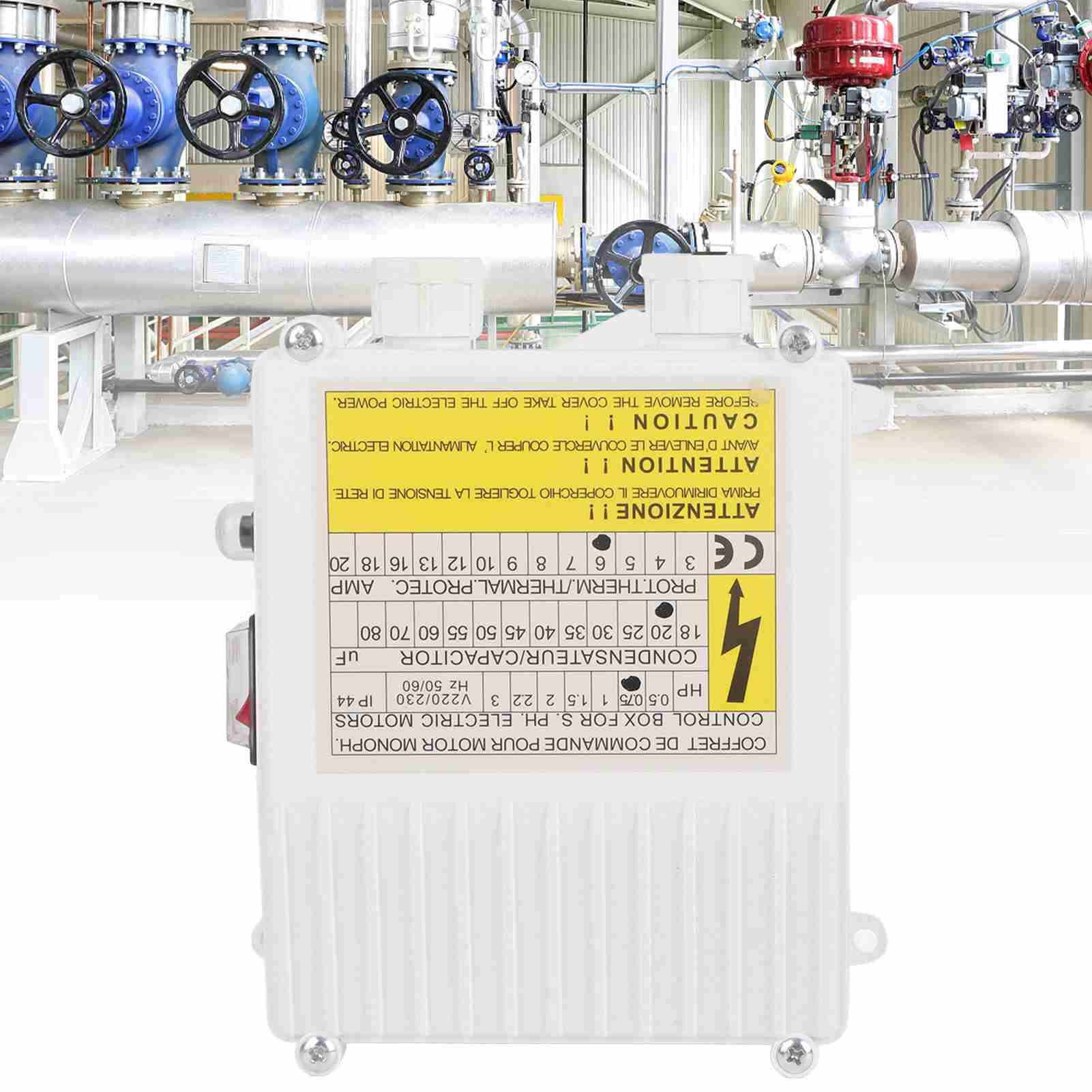 Boîtier de Commande de Pompe à Eau Submersible intégré dans le Boîtier de Commande de Pompe à Eau de Protection Thermique (550W Prise UE 220V)