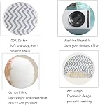 Oreiller d'allaitement, Oreil d'infirmière bébé, oreillers d'alimentation en bouteille de coton doux (Wavy Striped)