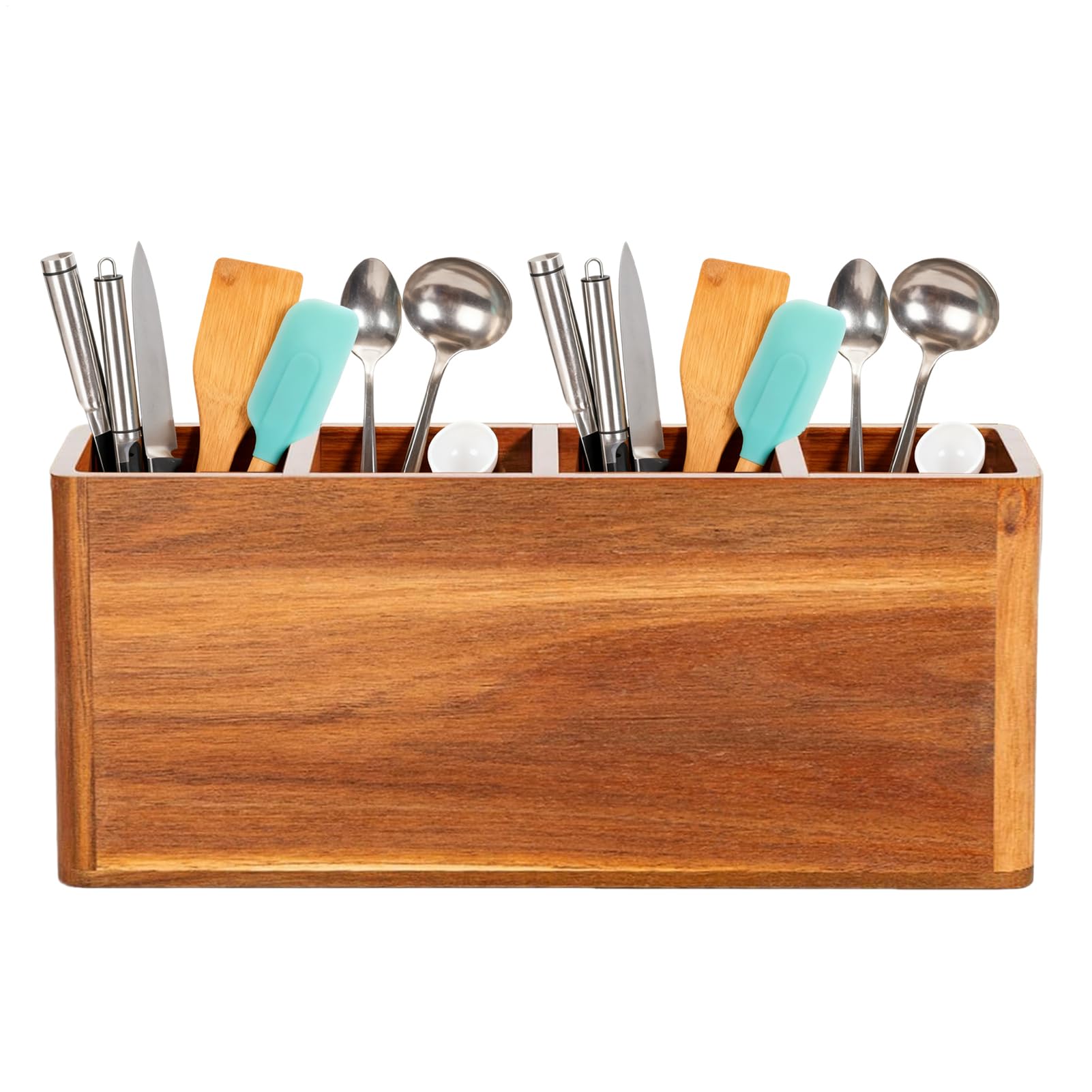 Küchenutensilien Halter Für Die Arbeitsplatte - Besteck Organizer aus Holz für die Arbeitsplatte - Löffelorganizer Für Den Tisch - Für Die Verwendung In Haushalt Und Für Schrank Bei Party An Weihnacht