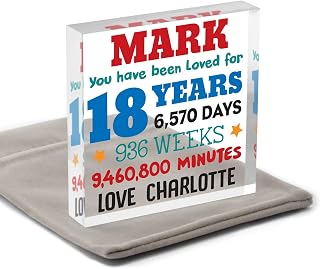 Personalised 18th Birthday Gifts For Him Boys Son - 13th 16th 21st 30th Birthday Gift For Son Brother Boyfriend Grandson - 40th 50th 60th 70th Birthday Gifts Dad Grandad Men - 18 Today - With Grey Bag