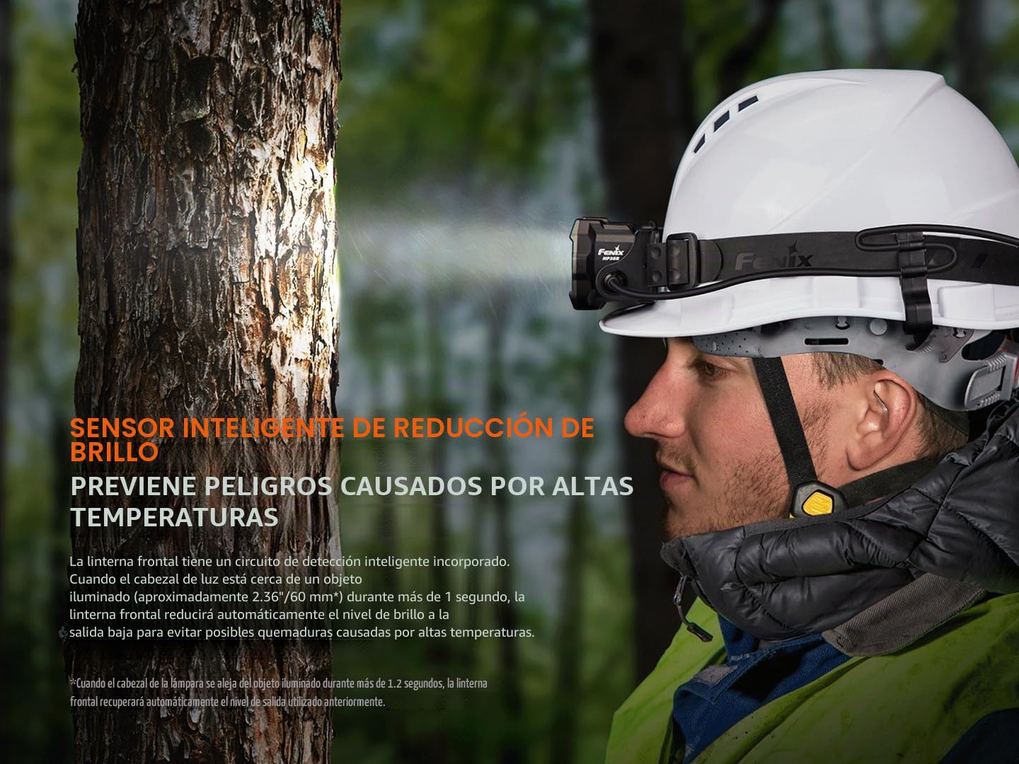 fenix HP35R, linterna frontal recargable ultra potente | 4000 lúmenes | 450 m | 500 horas máximo | Cómoda diadema ancha | Batería de 10,000 mAh con cable de extensión | Luz trasera roja de seguridad |