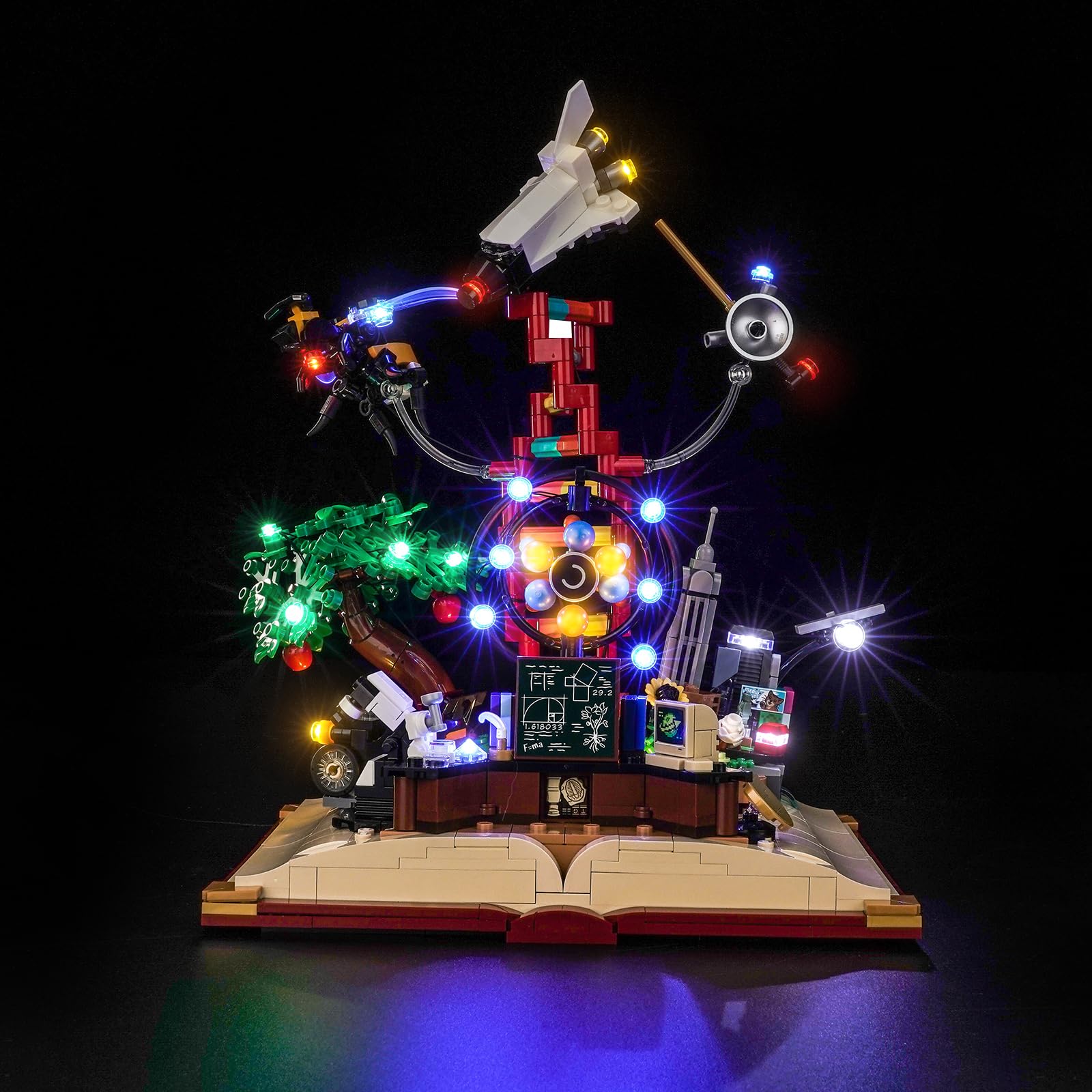 Zestaw świateł LED kompatybilny z Lego The Evolution of STEM 21355 (nie jest to model), zestaw oświetlenia dekoracyjnego kompatybilny z Lego 21355 The Evolution of STEM kreatywna zabawka