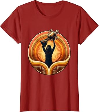 Champion Trophy Raise Sports Victory Graphic T-Shirt