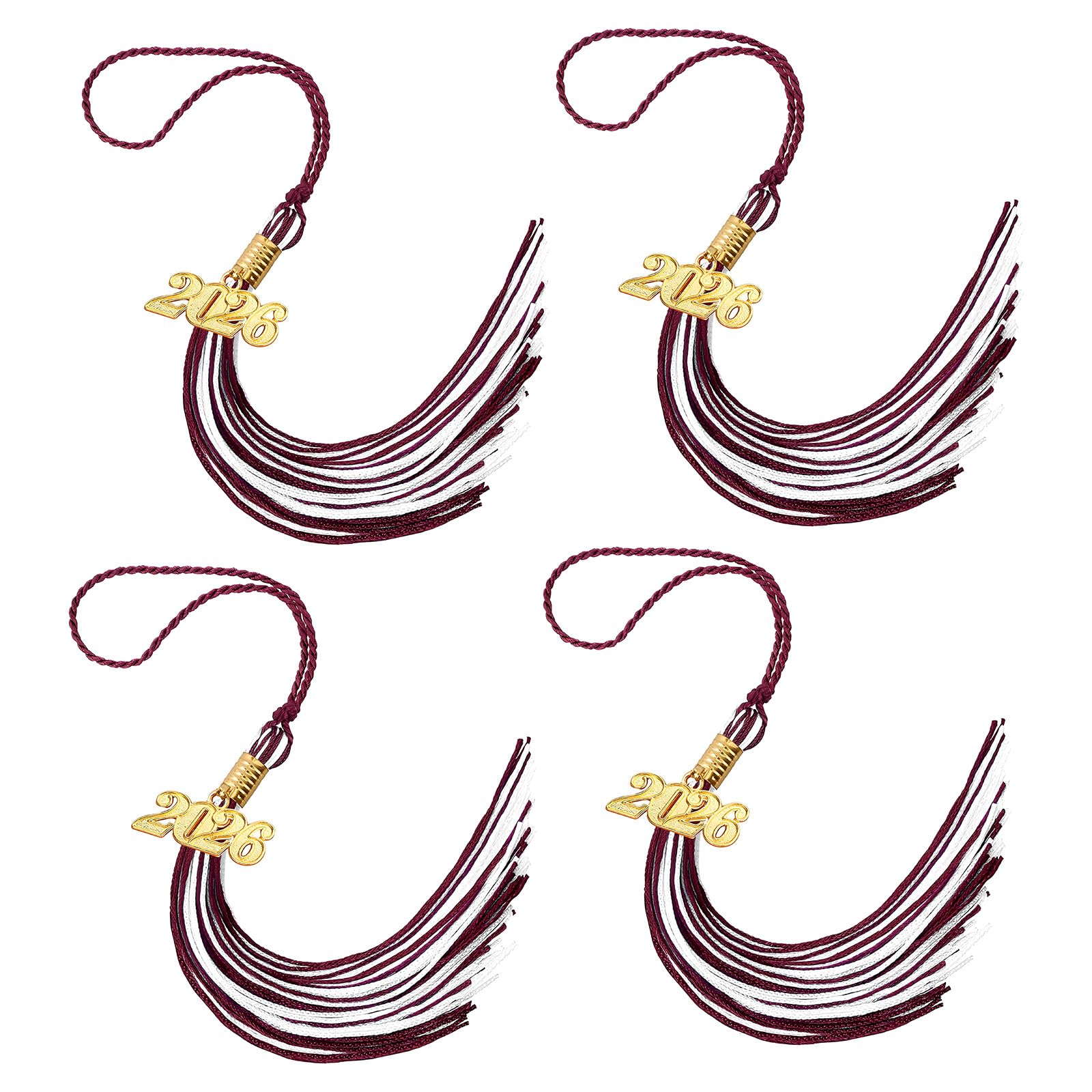 Hsyzygian 2026 Polyester Graduation Tassels with Secure Clip for Cap and Craft Projects Graduation Tassels