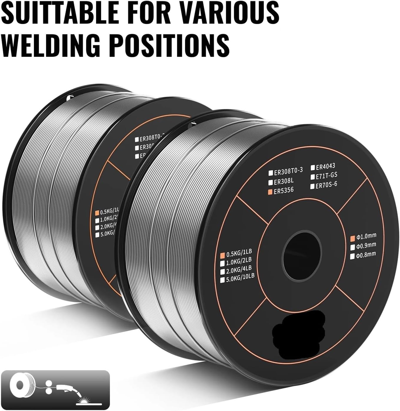 1PCS Aluminum Welder Wire 1.0mm 0.5KG for Soldering Welding Gas Welder Wires Iron Steel Consumable ER5356-GS