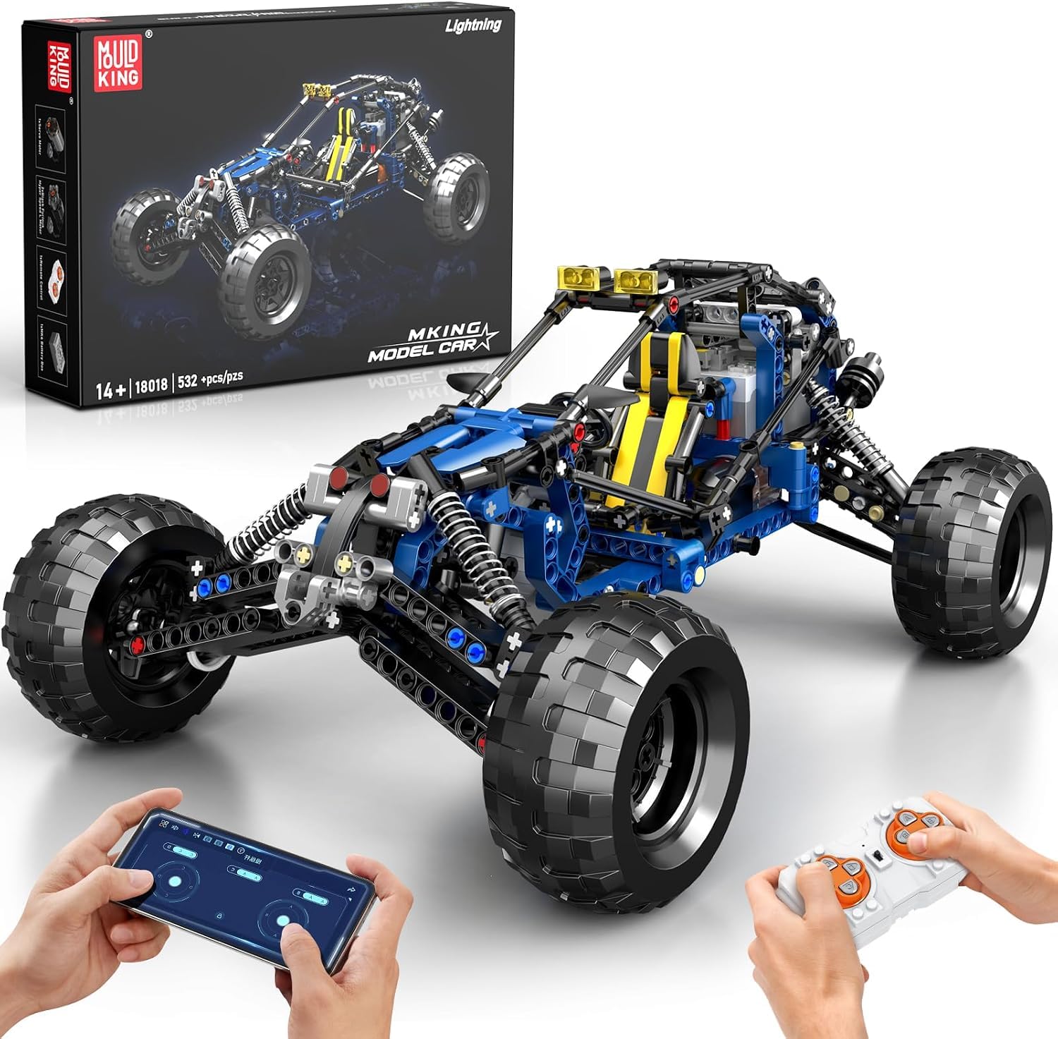 Mould King Off-Road RC Car Building Sets 18018, Climbing Vehicle with 2.4GHz Remote & APP Control, All-Terrain RC Buggy Construction Kit for Teens & Adults (515+ Piece) — image 1