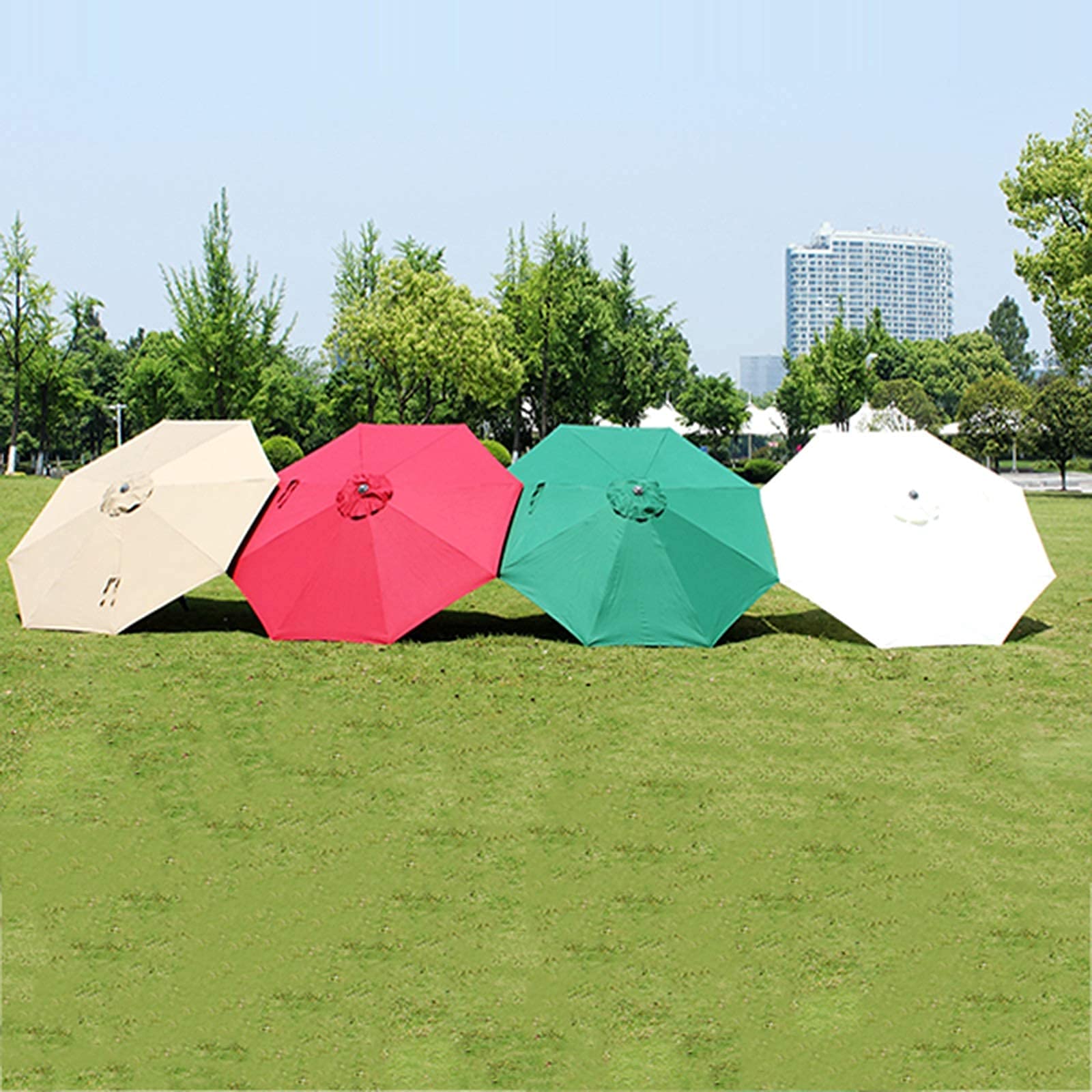 Parasol ogrodowy, duży parasol, parasol tarasowy, żelazny słup, używany na zewnątrz, w ogrodzie, na balkonie itp., 2,7 m