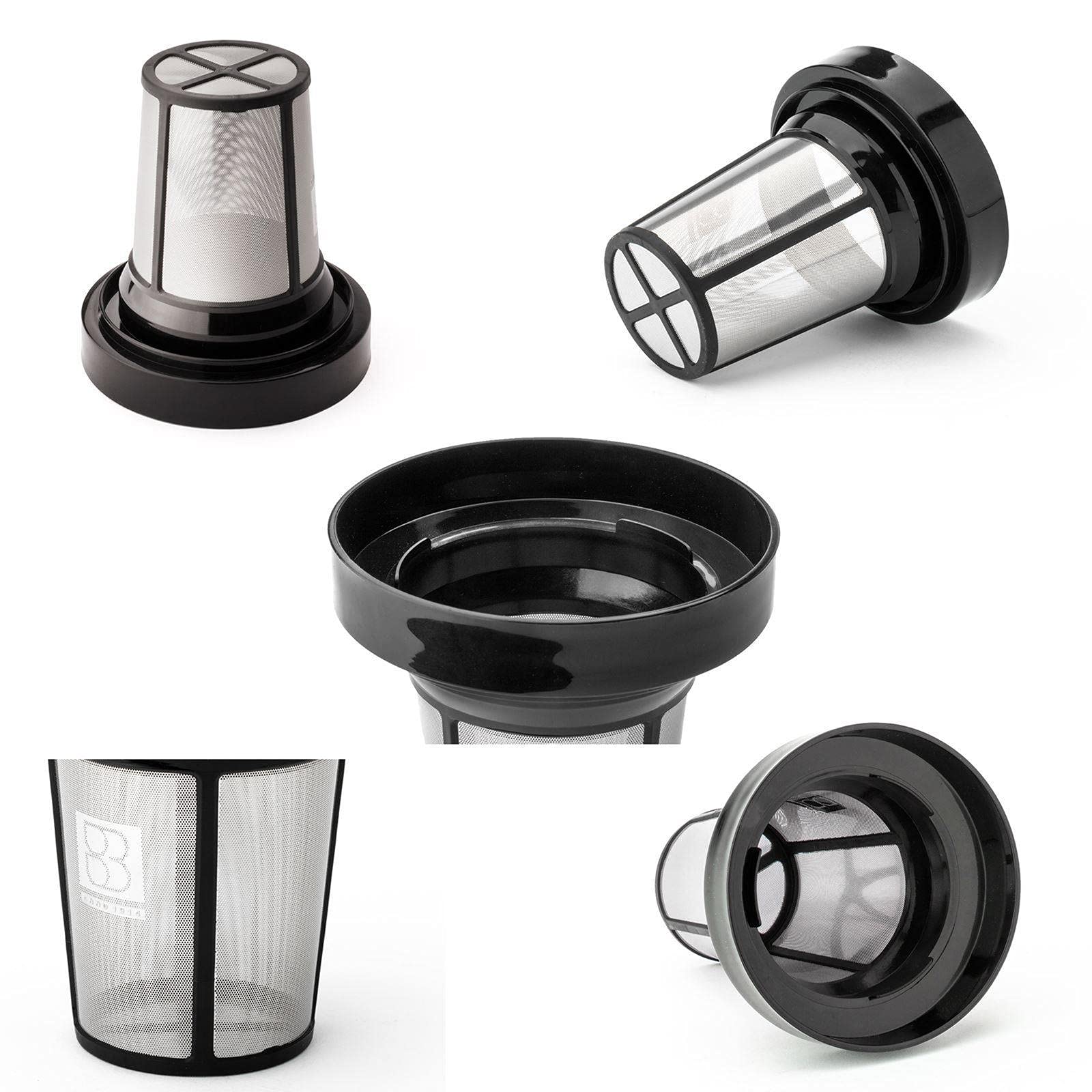 Bredemeijer Bella Ronde Edelstahl-Teekannen-Set 1.2 L - Große doppelwandige Edelstahlkanne in Kugelform mit Füßen, silber - Mit Tee-Filter Sieb-Aufsatz für losen & Blätter-Tee