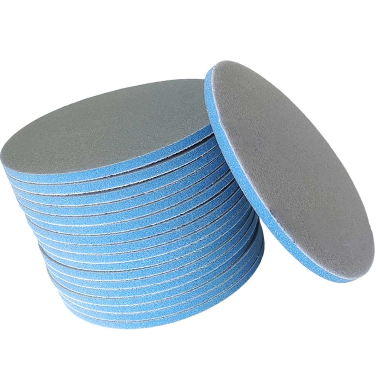 Kalttoy 3000 Mesh 20Pcs 6Inch Flexible Sponge Sandpaper 150Mm Round For Grinding Before Car Paint Polishing Grinding Accessoires Flocking Sandpaper Sheets