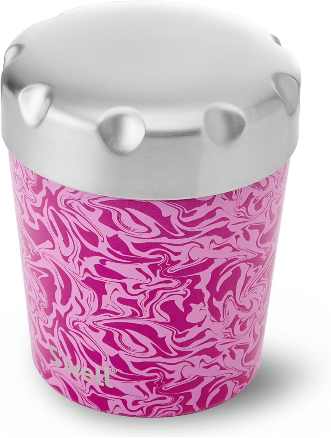 S'well Stainless Steel Ice Cream Chiller, 16oz, Strawberry Swirl, Triple Layered Vacuum Insulated Container Keeps Ice Cream Frozen For Up To Four Hours, BPA Free - Image 6