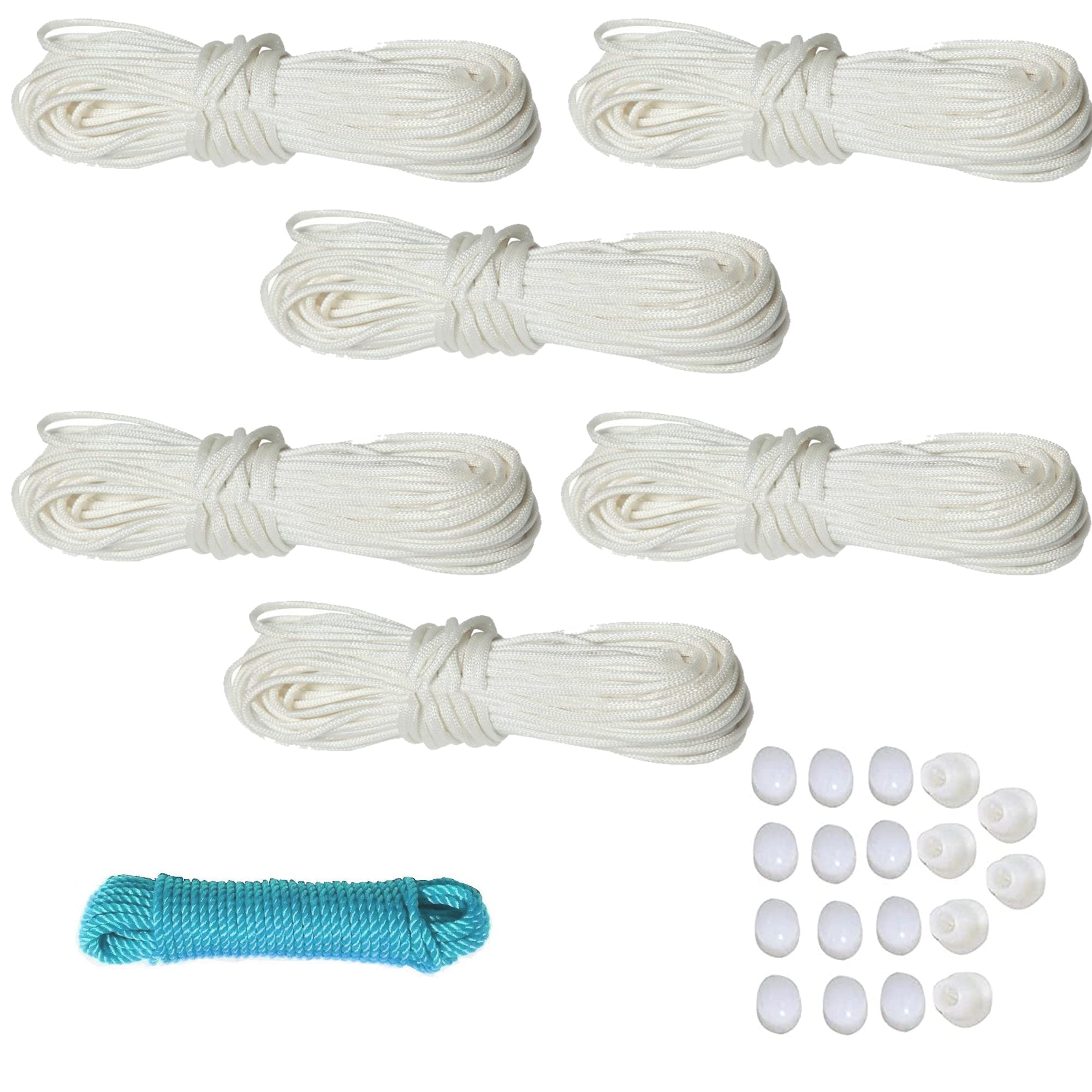 SAI PRASEEDA UV Stabilized Nylon Ropes, Cones and Side Caps Kit for Ceiling Clothes Hanger with A Cloth Hanging Rope PHCS7( Silver) (B09PHMMZMM) Amazon Price History, Amazon Price Tracker
