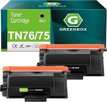 GREENBOX TNP76 TNP75 Toner Cartridge for Bizhub 4000i 5000i Printer,2 Black