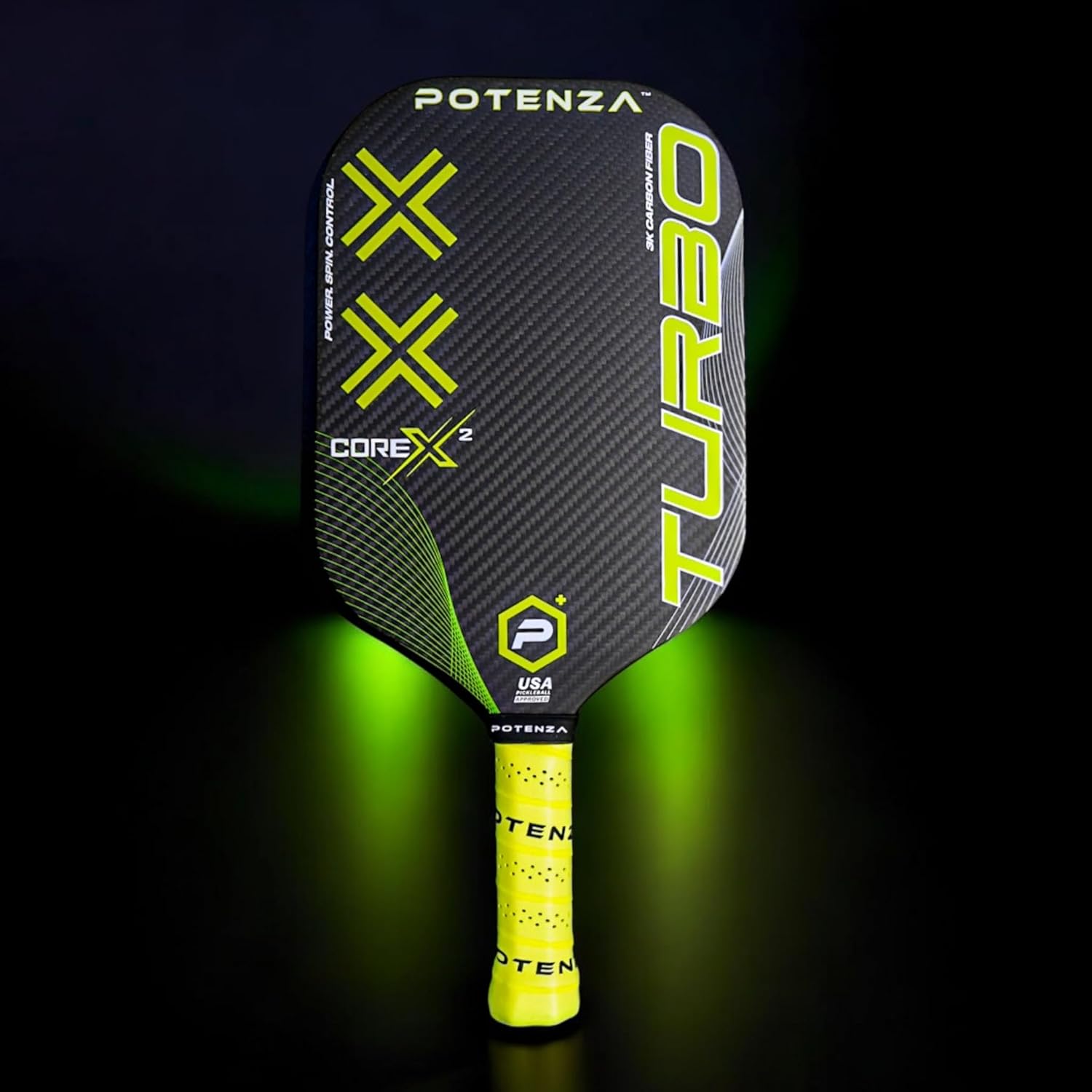 POTENZA Turbo+ Pro Pickleball Paddle (3K Carbon Fiber, 16mm COREx2)
