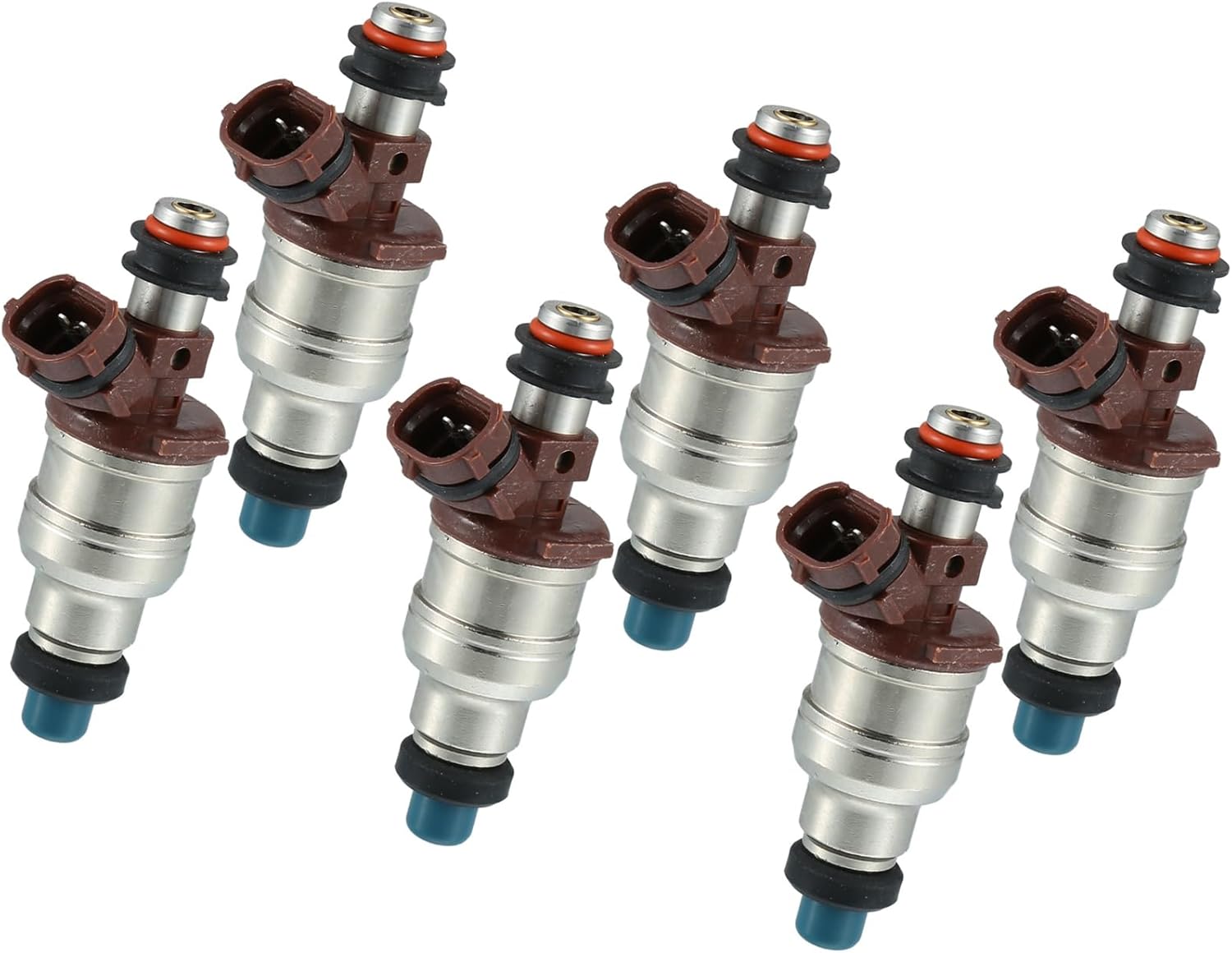 ACROPIX Fuel Injector No.23209-65020 Fuel Injection Nozzle for Toyota 4Runner SR5 1989-1995 3.0L for Toyota 4Runner DLX 1989 3.0L Brown (Pack of 6) Car Parts