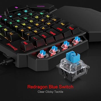 Redragon K585 One-Handed Keyboard and M810 PRO Wireless Gaming Mouse Bundle