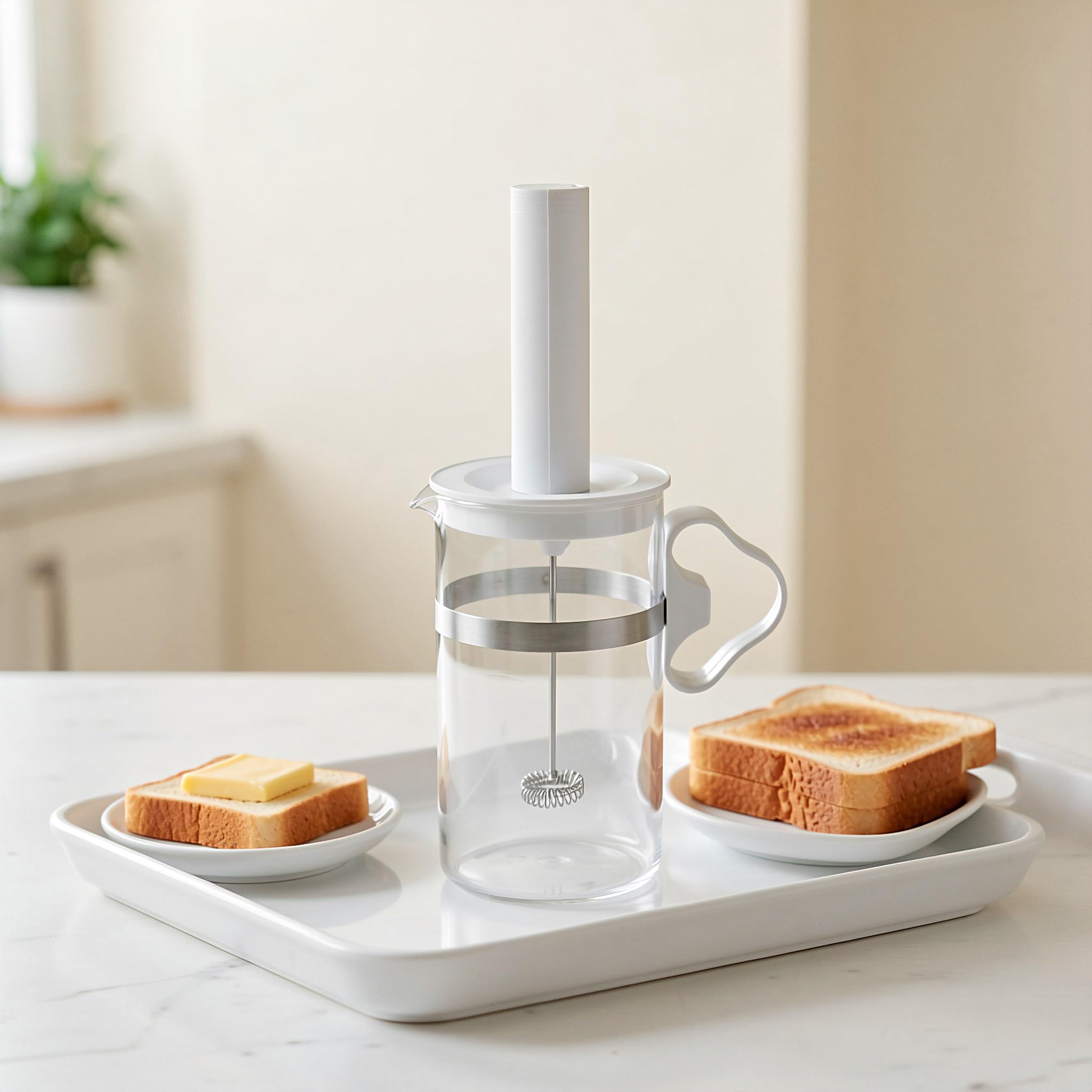 Zerodeko Espumador de leche portátil recargable de 3 velocidades para