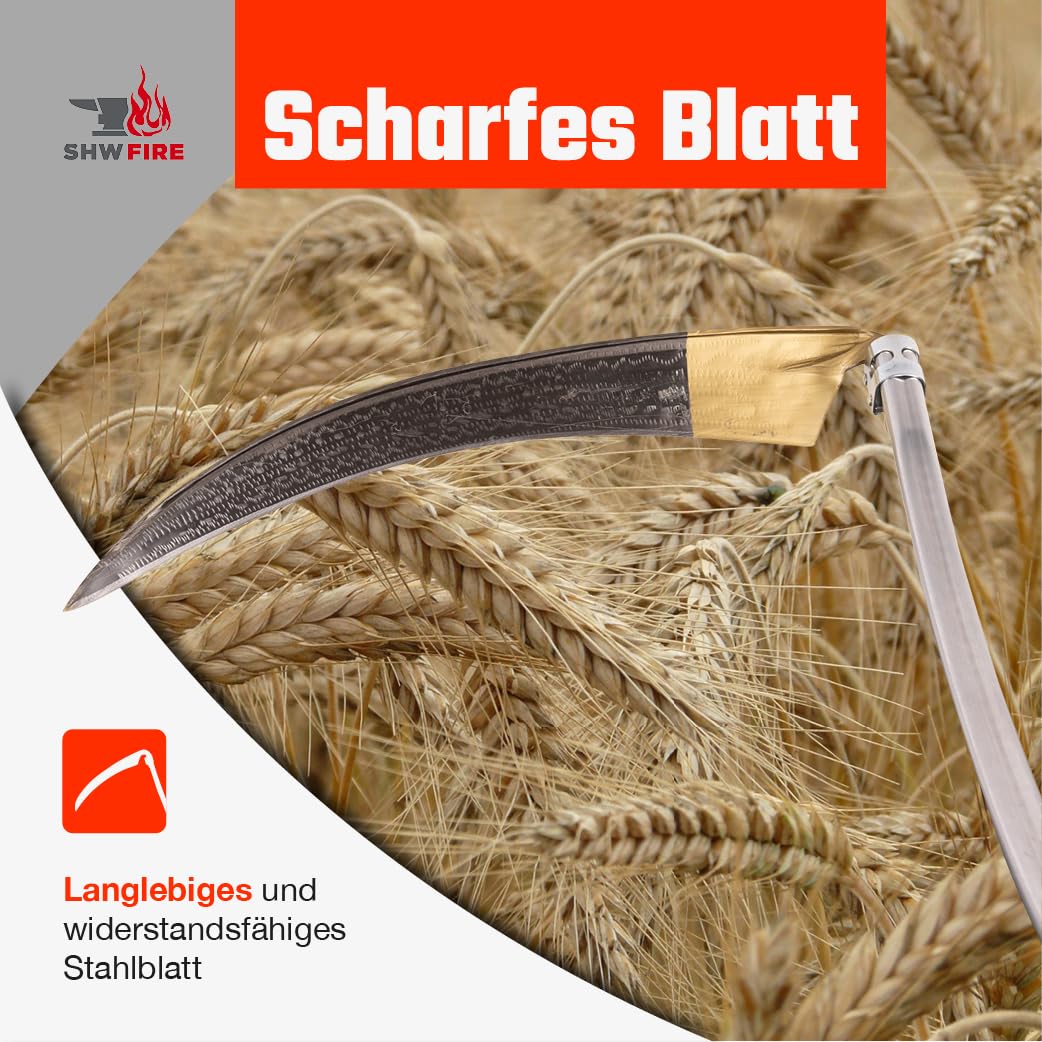 SHW-FIRE Sense hochwertig geschmiedet und bruchfester Schleifstein - Sensenwetzstein - Robust für eine Lange Lebensdauer