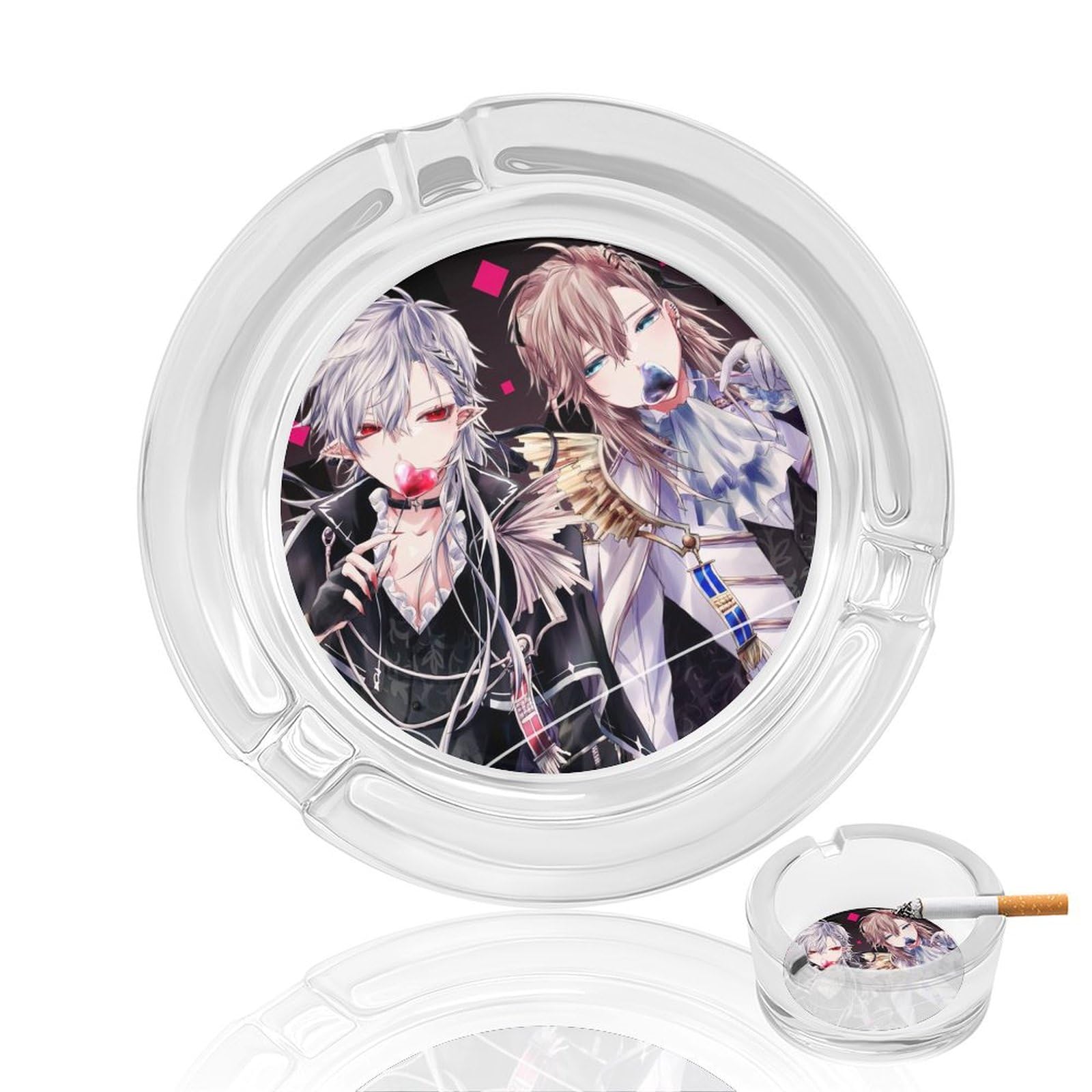 Amazon.co.jp: ガラス灰皿 VTuber にじ 葛葉 叶 アニメ たばこ灰皿